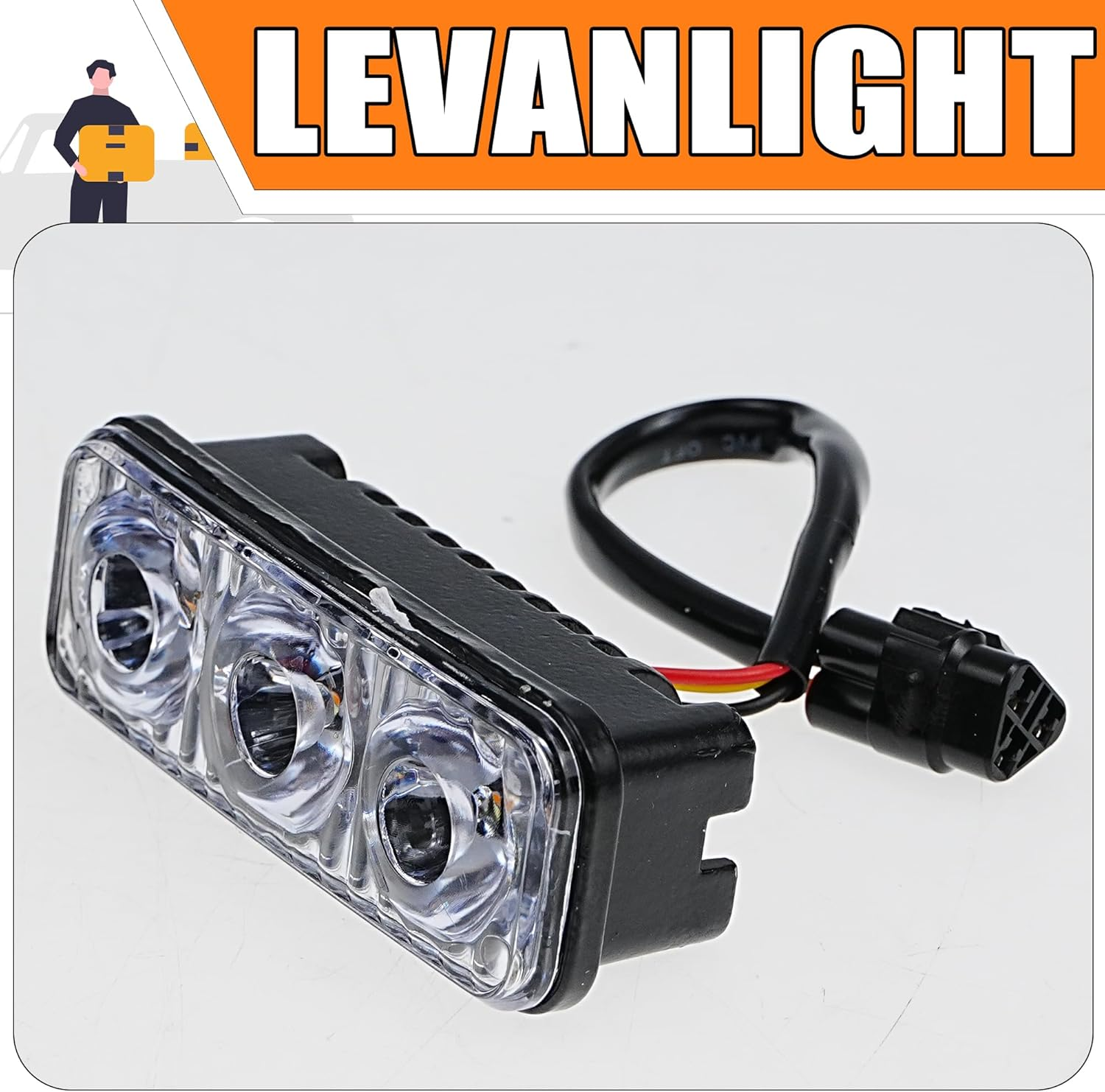 2-Pack Universal Super Bright LED Daytime Running Lights (DRL) for Cars, Trucks, Suvs &ndash; 6000K Daylight White, 12V 24V Compatible, IP67 Waterproof, Easy Installation, Durable ABS Housing image number 4