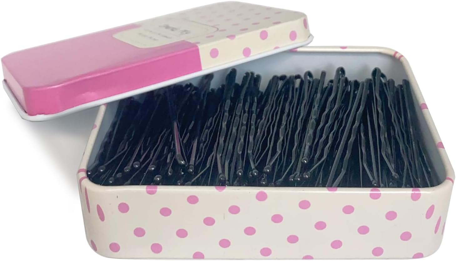 Hair Bobby Pins Black with Cute Case, 200 CT Bobby Pins for Buns, Premium Hair Pins for Kids, Girls and Women 2.16 Inchs (Black) image number 1