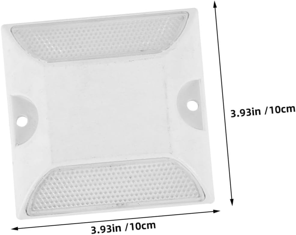 GANAZONO 4Pcs Reflective Lane Markers Plastic Road Reflectors for Driveway and Pavement Safety Night Visibility Asphalt Studs for Sidewalks and Speed Bumps image number 6