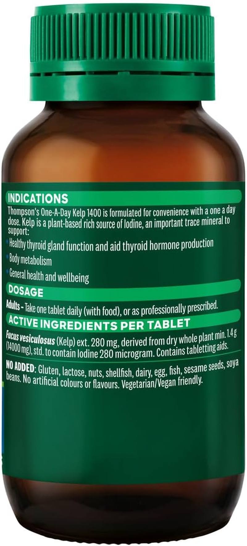 Thompsons One-A-Day Kelp 1400Mg 120 Tablets image number 3