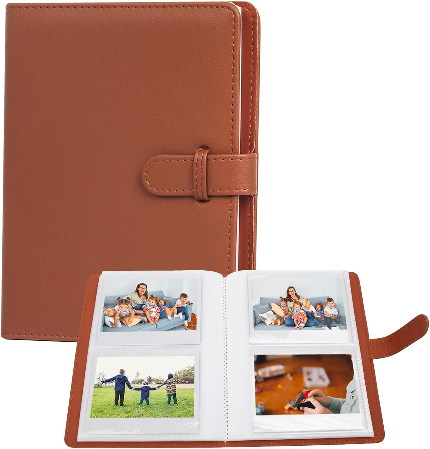 80 Pocket Photo Album 3.5 X 4.5 Inch Camera Film Storage, for Polaroid Cameras, for Fujifilm Instax Wide 400/300/210 Slip in Photo Book Album 20-Page Holds 80 Pictures-Black