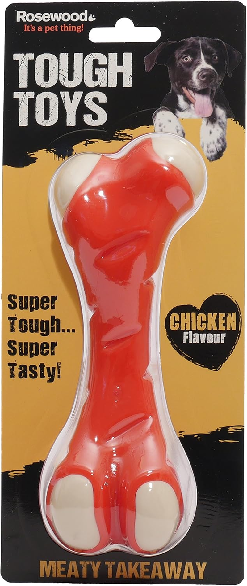 Rosewood Tough Toys Meaty Chicken Takeaway Bone Dog Toy, Small image number 4