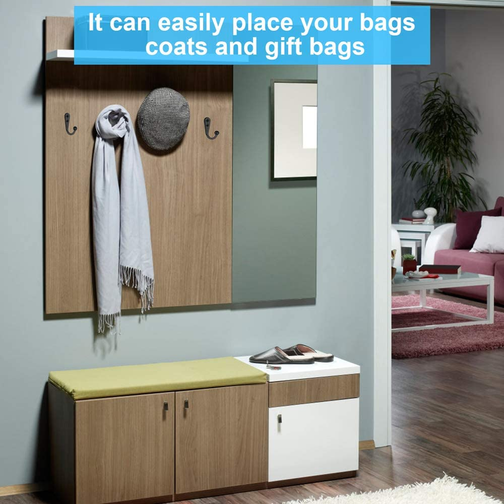 10 PCS Coat Hooks Wall Mounted, Premium Black Heavy Duty Metal Wall Hooks for Hanging Coats, Wall Hook, Coat Hook, Towel Hooks for Hat Keys Closet Bag Backpack Hanger Farmhouse with 20 Screws image number 5
