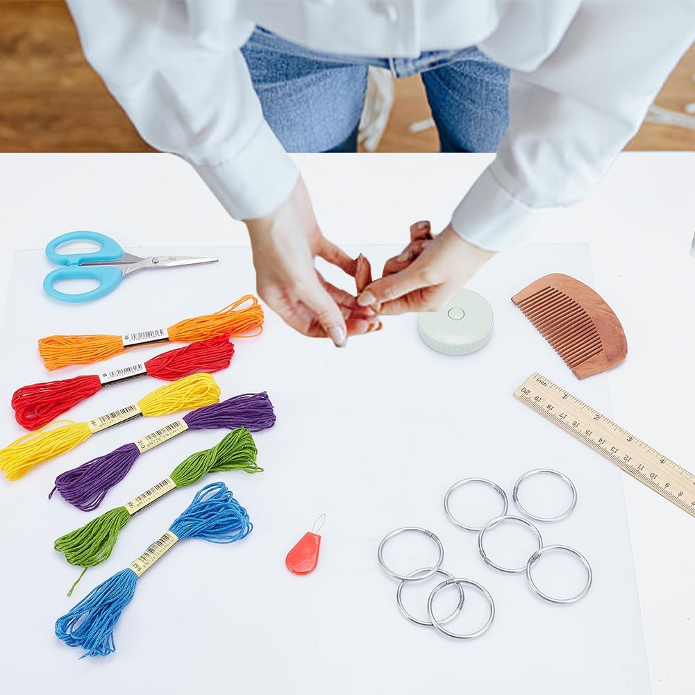 INFUNLY 6 Set DIY Small Dream Catcher Kit Rainbow Heart Dream Catchers DIY Heart Macrame Craft Kit for Hanging Decor Boho Home Charms with Instruction Video for Car Handbag Pendant Keys Purse Wallet