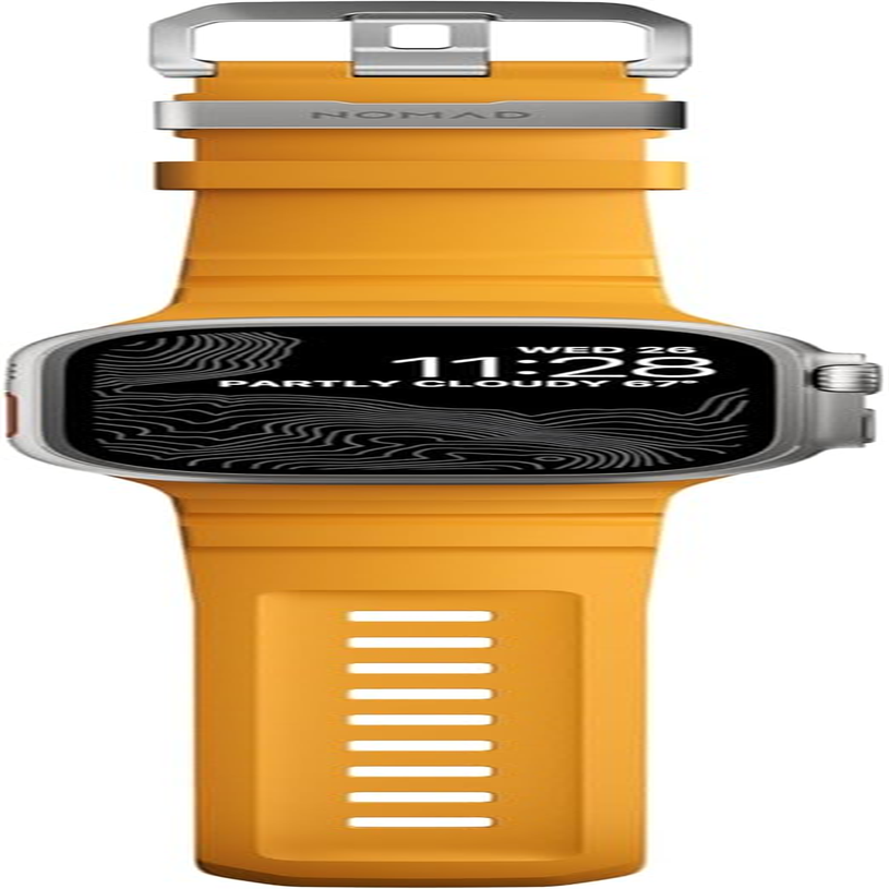 NOMAD Apple Watch Sport Band Rocky Point Apple Watch Band with Titanium Hardware, Adventurous Rugged Apple Watch Band for Men and Women - Apple Watch Ultra Band - Atlantic/Black Hardware image number 4