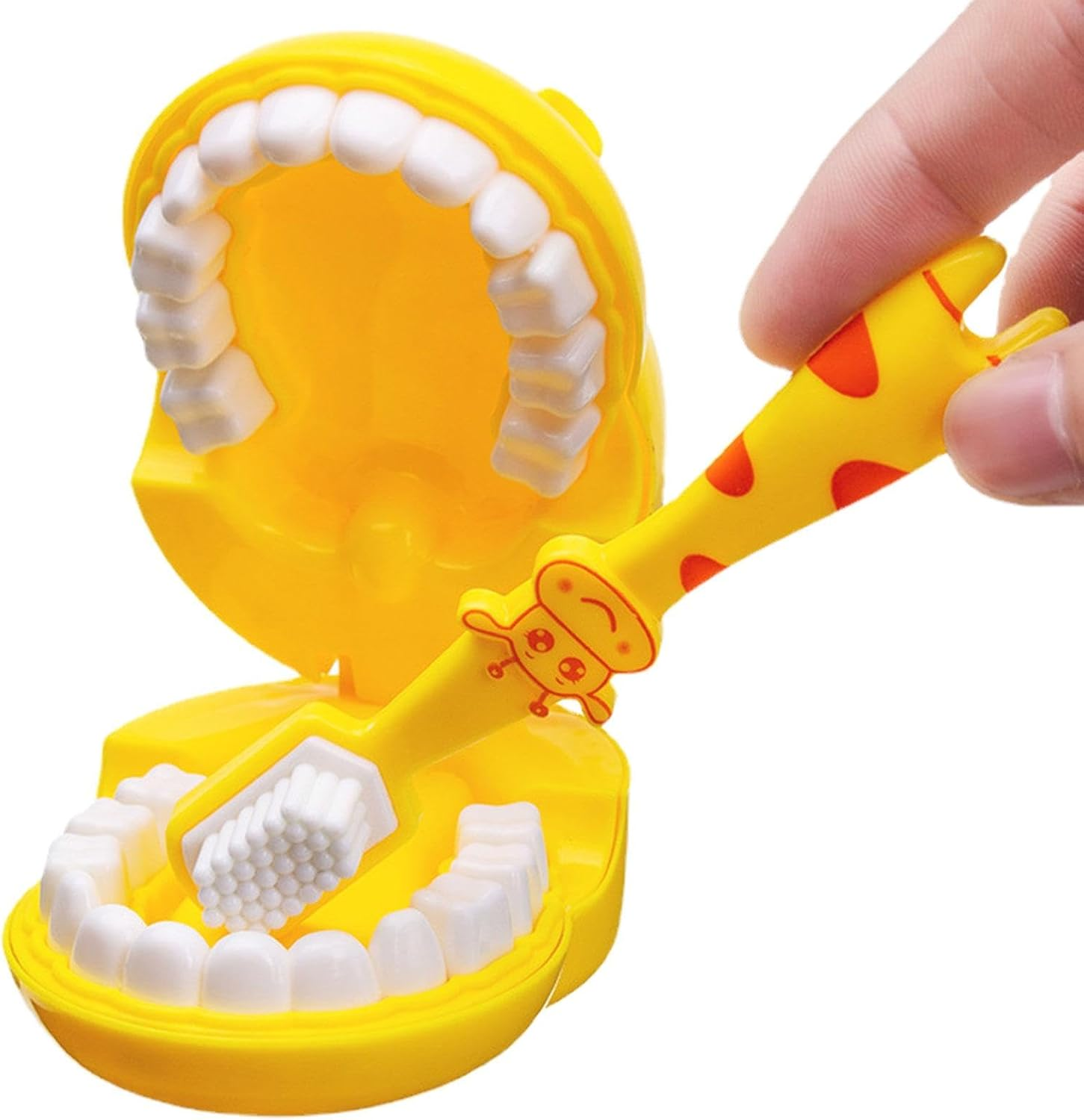 Teeth Brushing Toys Toddler - Learning Preschool Toys, Cleaning Teeth Toy| Children'S Teeth Brush Tools, Giraffe Brush Teeth Toy, Giraffe Teeth Toy Set,Giraffe Teeth Brushing Toys,Simulation Dentist image number 2