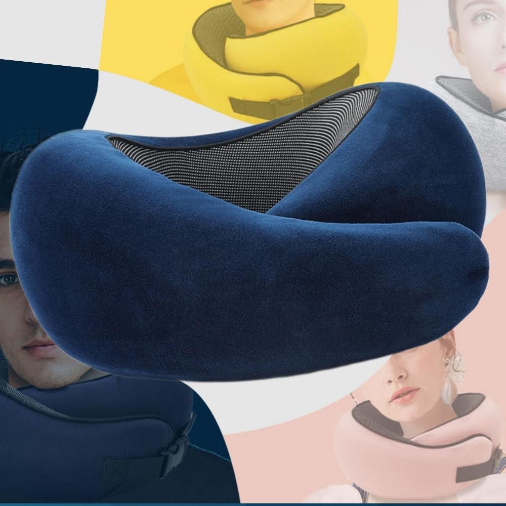 KOKOCCBD Travel Neck Pillow, Memory Foam Ergonomic Travel Pillow for Airplane, 360 Degree Comfort and Breathable, Portable Pillows Neck for Airplane, Cars, Office& Home, Pillow with Washable Cover image number 3