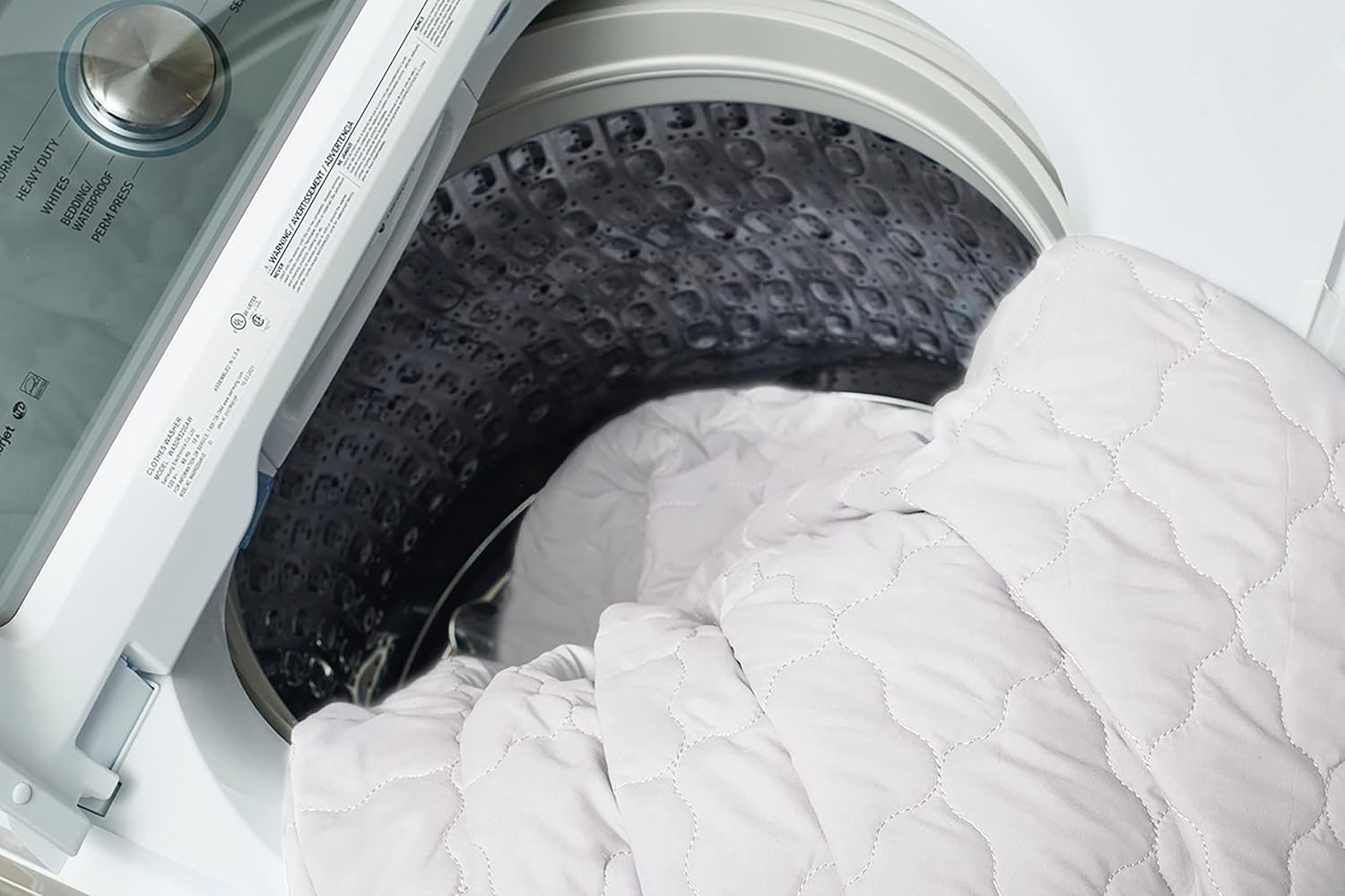 Hudson Comfort Papasan Cushion Cover - Quilted Shape, Soft Microfiber Fabric, Zippered Papasan Cushion Cover Only - 50 Inches (Fits a 42-47 Inch Papasan Cushion) White image number 6