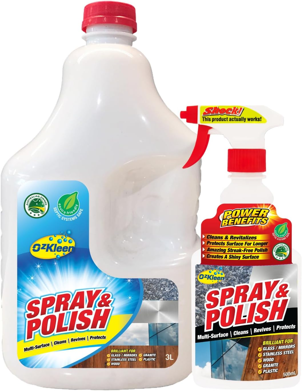 Ozkleen Shower Power Gel Grapefruit & Lime 3LTR + 750Ml FREE PROMOTION &ndash; Bathroom & Shower Cleaner - Surface Cleaning Gel image number 2