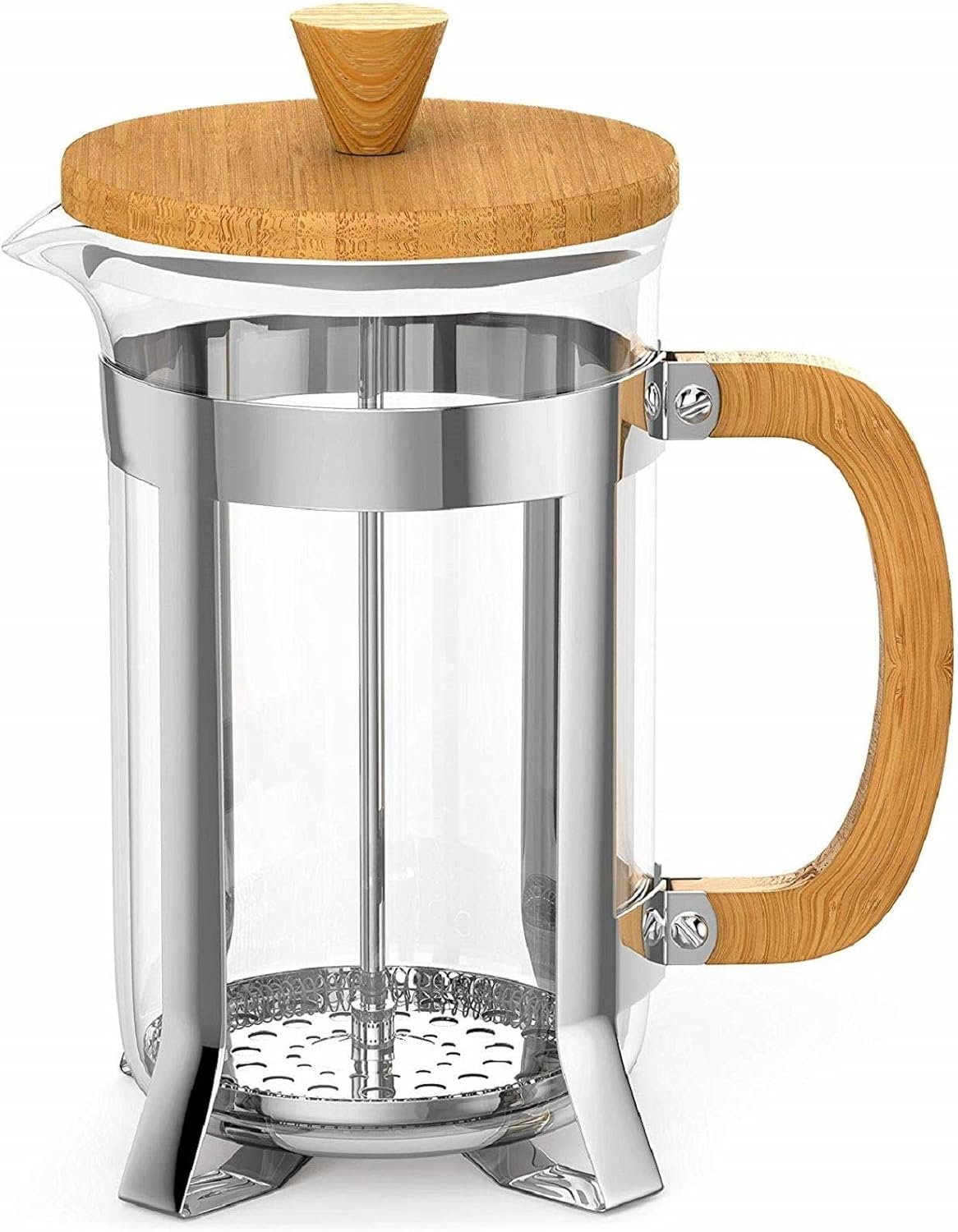 Coffee Culture Bamboo Size: 1000Ml French Press/Plunger, Brown, PLNG1L-BM, 1L