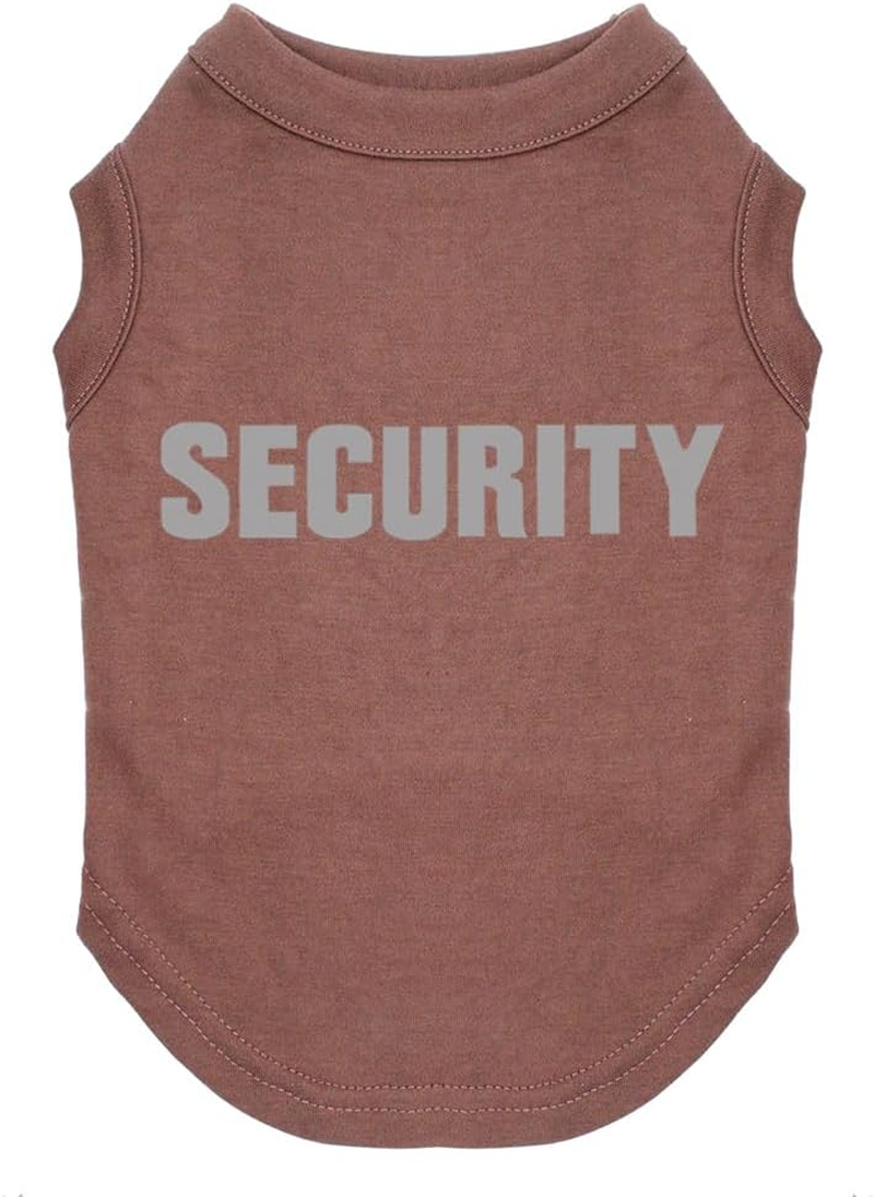 Dog Shirt Tee Shirts Puppy Summer Clothes Dog Tank Top Vest SECURITY Sweat Shirt for Small Dog Medium Dog Cat (L, Black) image number 2