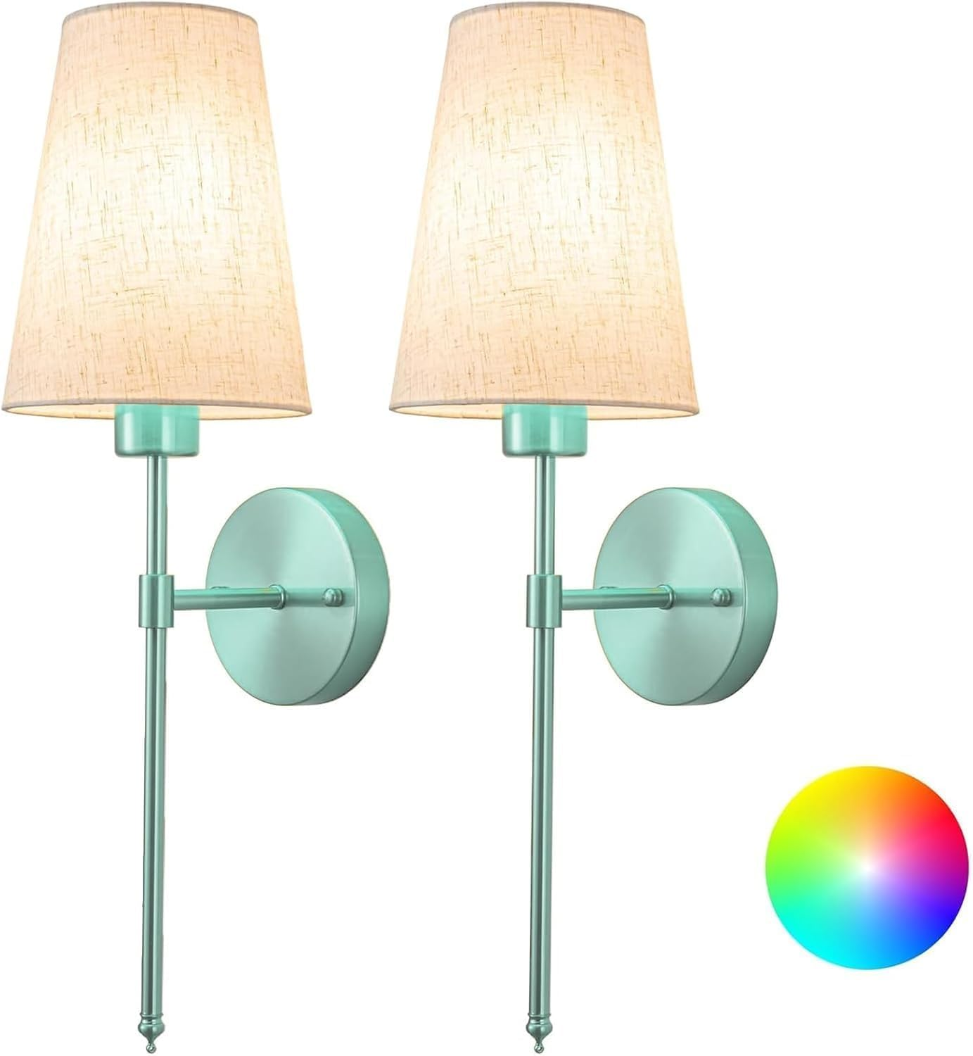 Wall Lights Battery Operated Wall Sconces Set of 2，Indoor Not Hardwired Fabric Shade Fixtures,Rechargeable Wireless Wall Sconces with Dimmable Remote Control,For Bedroom,Farmhouse(Black)