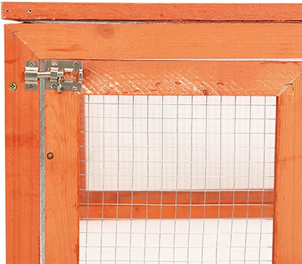 Rabbit Hutch 183X90X46.5 Cm Solid Firwood Outdoor Pet House Small Animal Cage