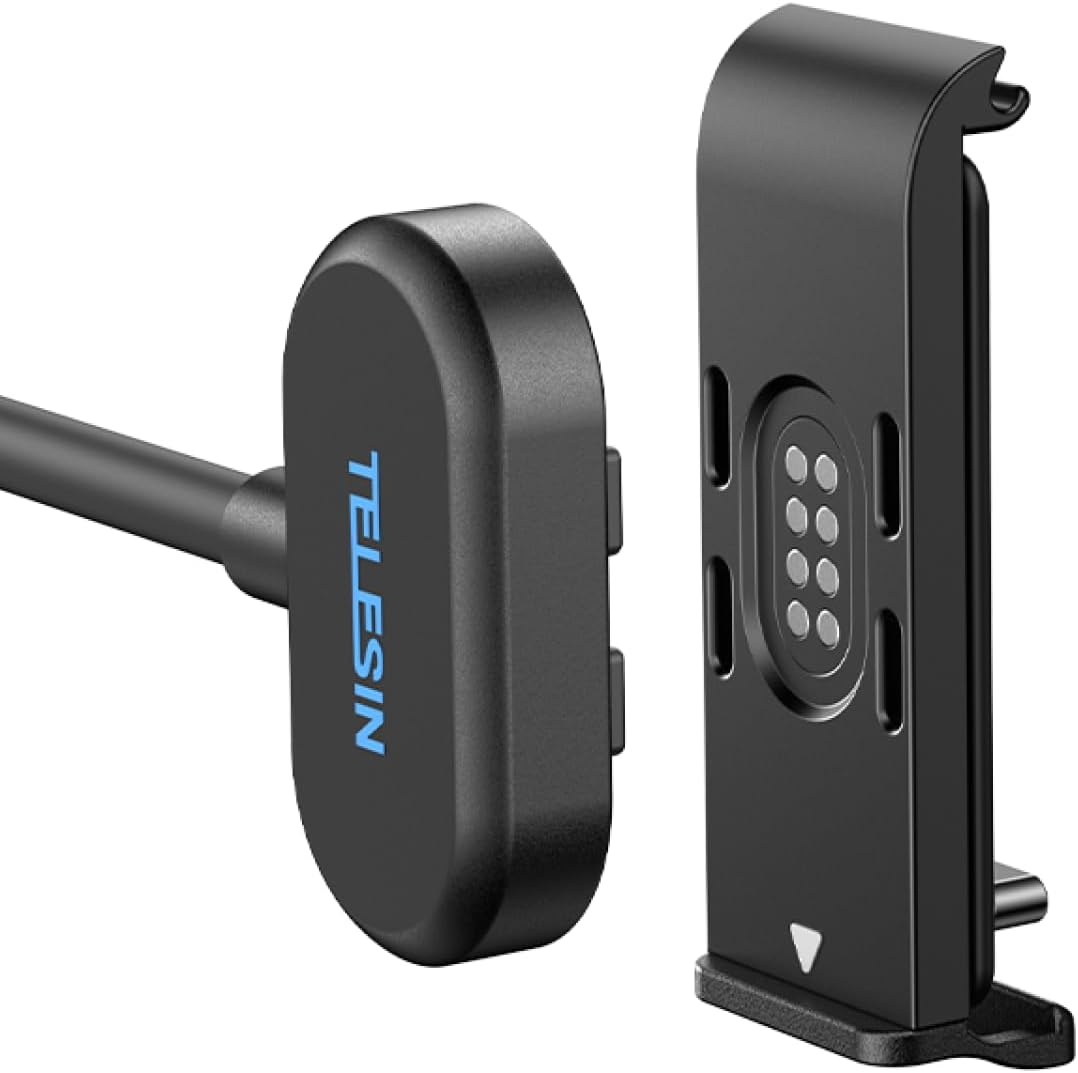 TELESIN Magnetic Charging Side Cover Battery Door and Power Cable Kit for Gopro Hero 13 Hero 12 Hero 11 Hero 10 Hero 9 Contacto Water Snow Resistant Replacement Charging Mount for Go Pro Accessories image number 2