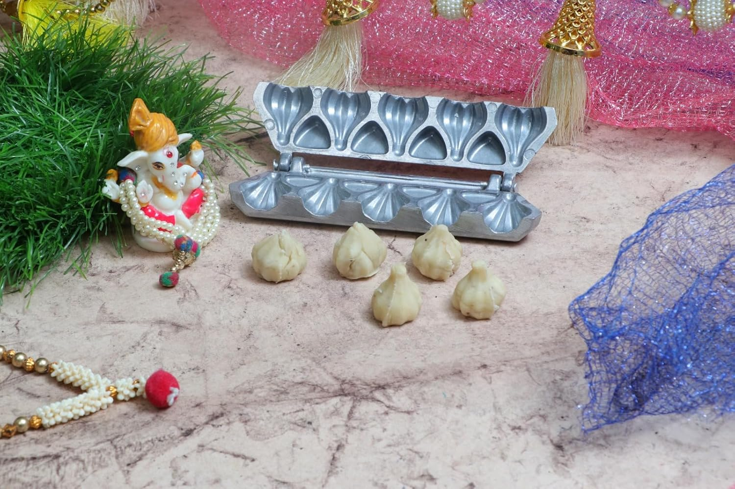 Aluminium Mini Modak Mould (Aluminium Modak Patti) image number 5