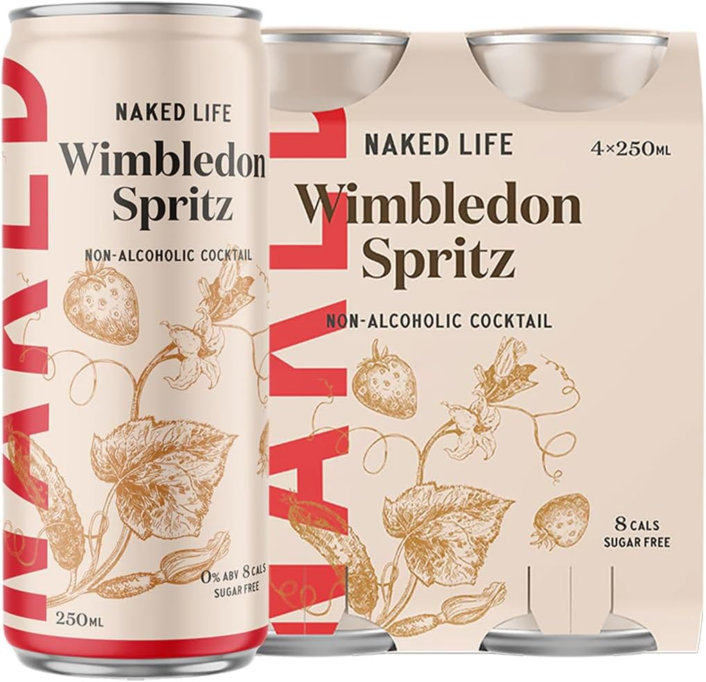Naked Life Non-Alcoholic Wimbledon Spritz 4 Pack (4 X 250Mls). Refreshing Non Alcoholic Cocktail with Distilled Botanicals. Sugar Free, Low Calorie & Australian Made Non Alcoholic Drinks image number 5