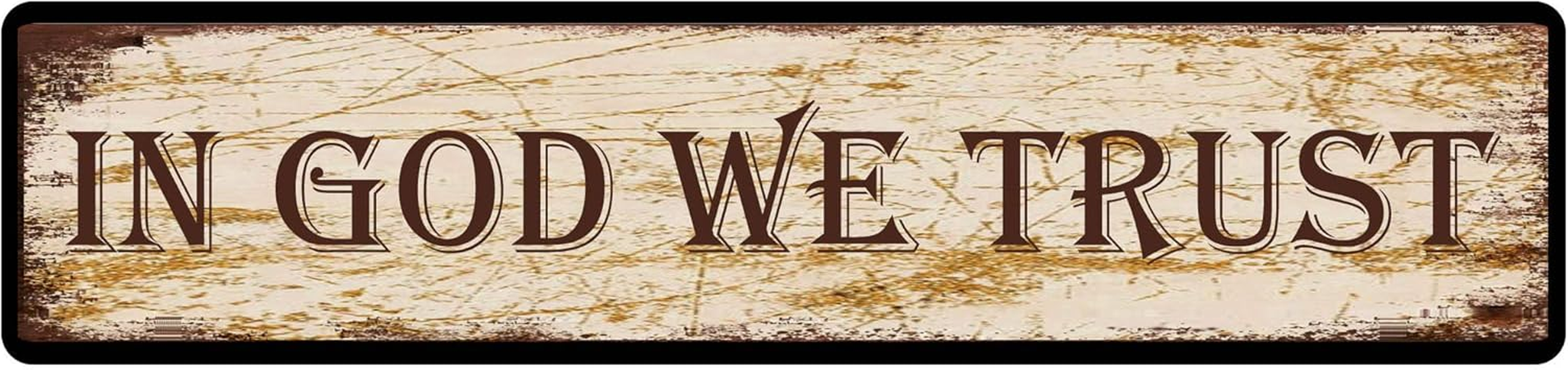 In God We Trust Street Sign Vintage Metal Sign Retro Metal Plaque Bar Pub Poster Wall Decor Tin Sign 4X16 in / 10X40 Cm image number 3