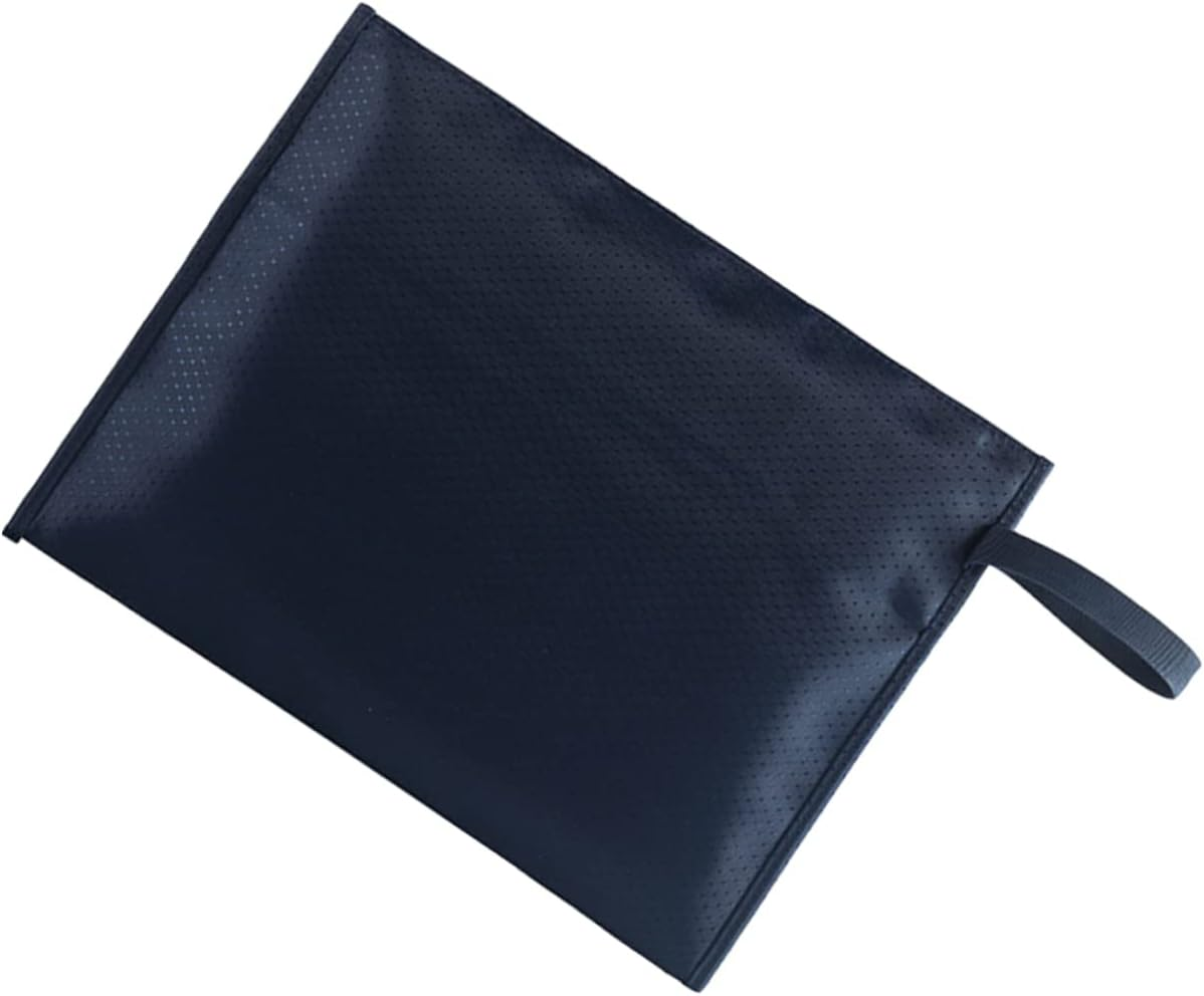 SECFOU Oxford Cloth Zipper File Bag Document Organizer for Office Supplies Training Materials and Meeting Documents Capacity Zipper Pouch image number 3