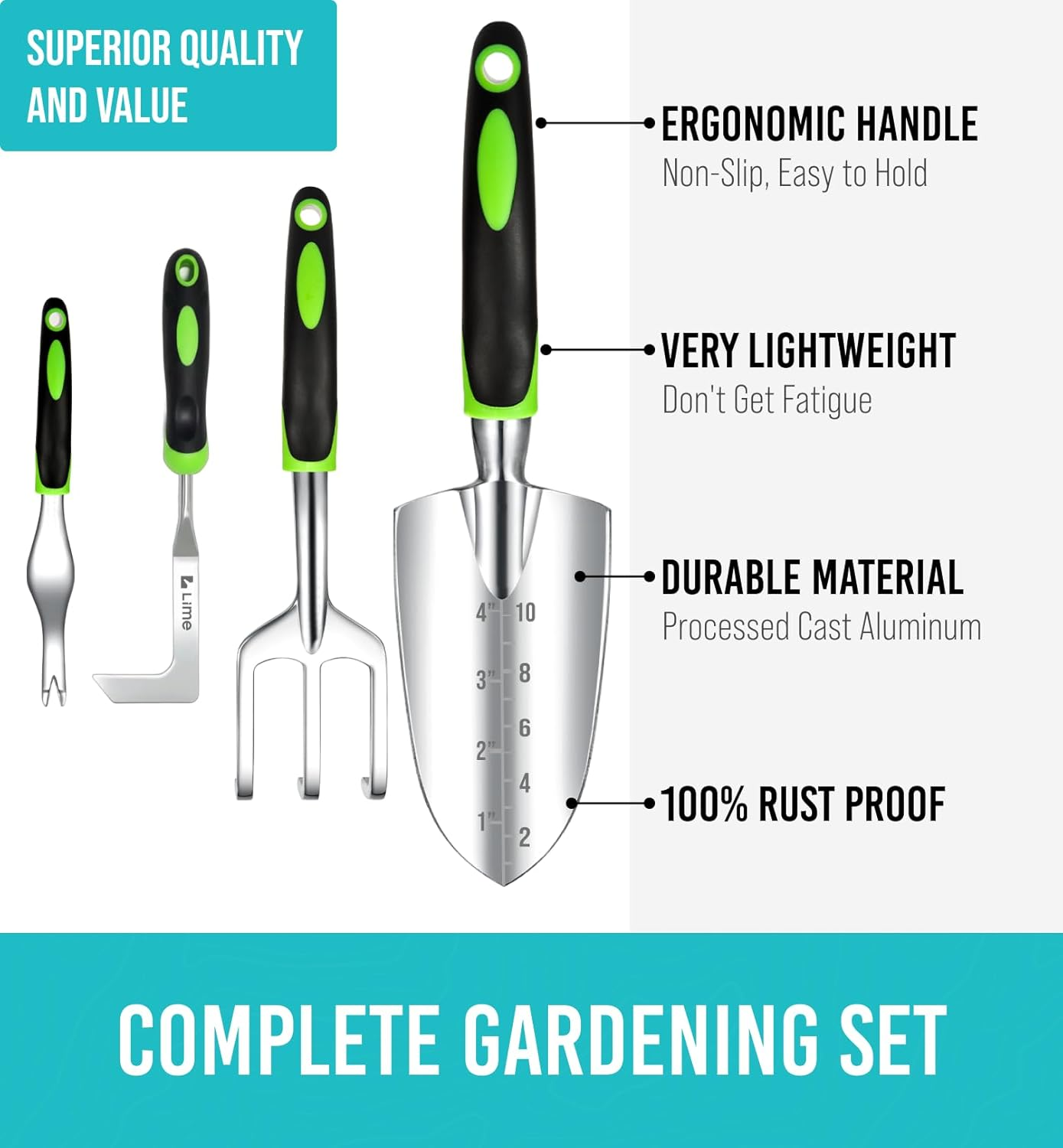 Treasured Gifts for Mom - Heavy Duty Garden Tools 22 Pieces Floral Set - Rust Proof, Non-Slip, Durable Gardening Supplies - Ergonomic Hand Tools - Ideal Gardening Gifts for Women