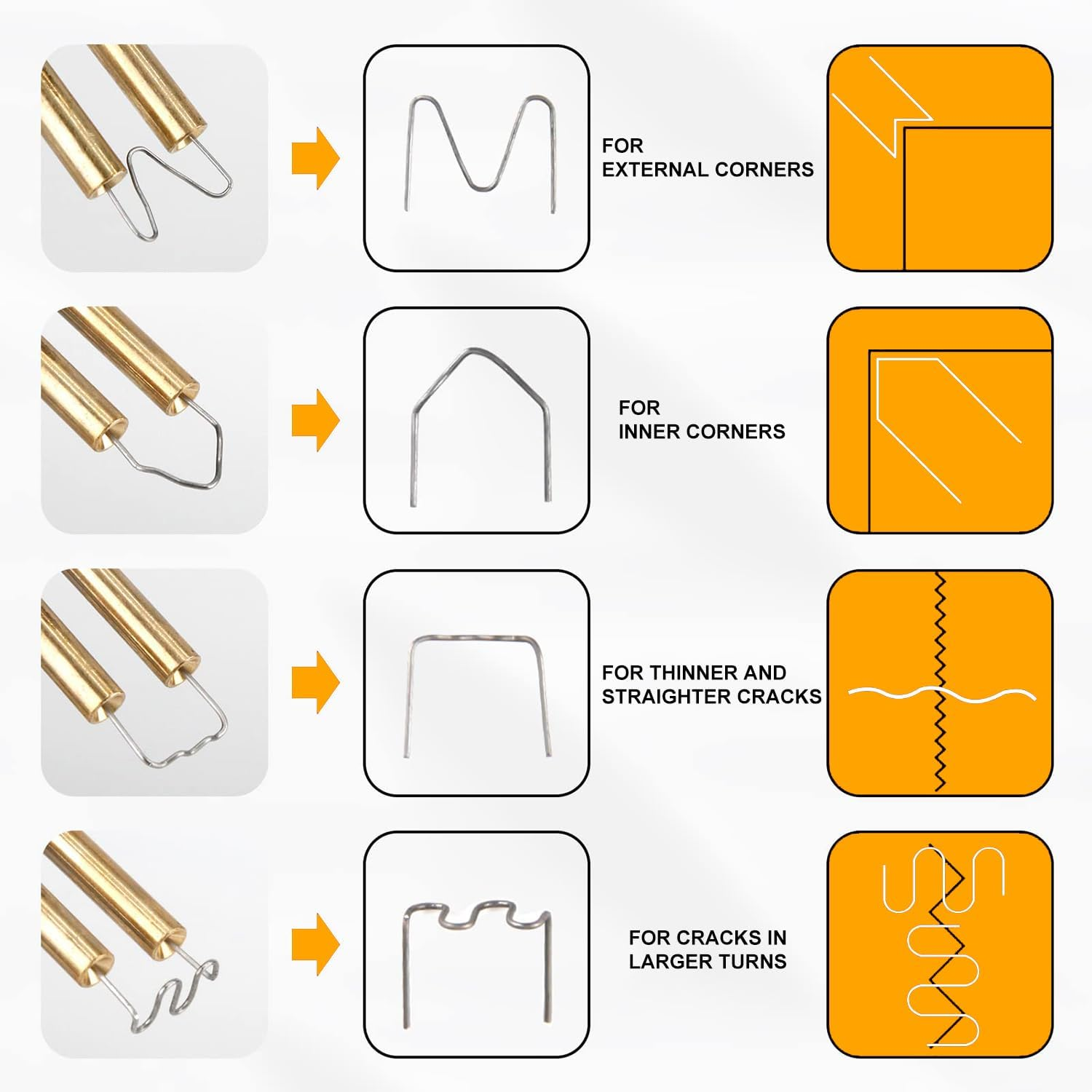 Masterspec 50W Hot Stapler Plastic Welding Gun Car Bumper Repair Kit Fast Heating Plastic Welder Welding Repairing Machine Welder Gun Kayak Bumper Car Bumper Repair Kit image number 4