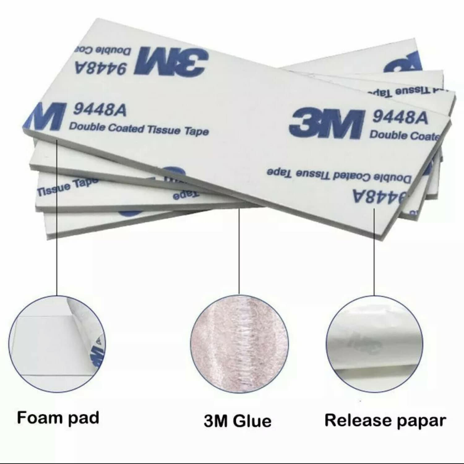 12PCS 3M Double Sided Foam Sticker Tape Side Wall Car Self Adhesive Pads Round/Square (Round: 30 X 30) image number 3