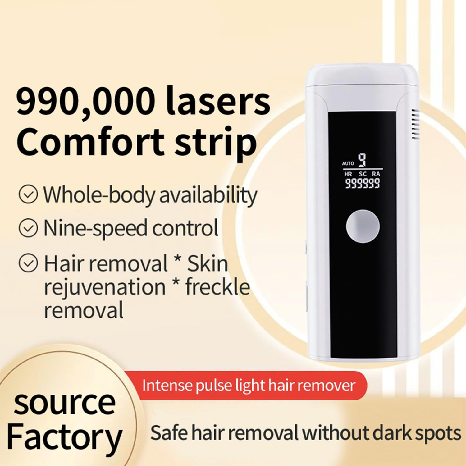 PTEROMYS Laser Hair Removal for Women and Men, at Home IPL Hair Removal Device with 3 Modes, Permanent Hair Remover Machine for Facial Legs Arms Bikini Line Whole Body Depilation, Come with Razor & Glasses image number 2