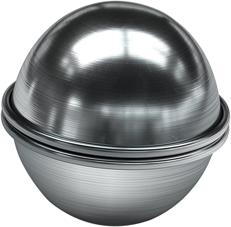 SEWACC 6Pcs Metal Bath Ball Mold for Making Bath Bombs for Soap Making and Reusable Shape Mold image number 3