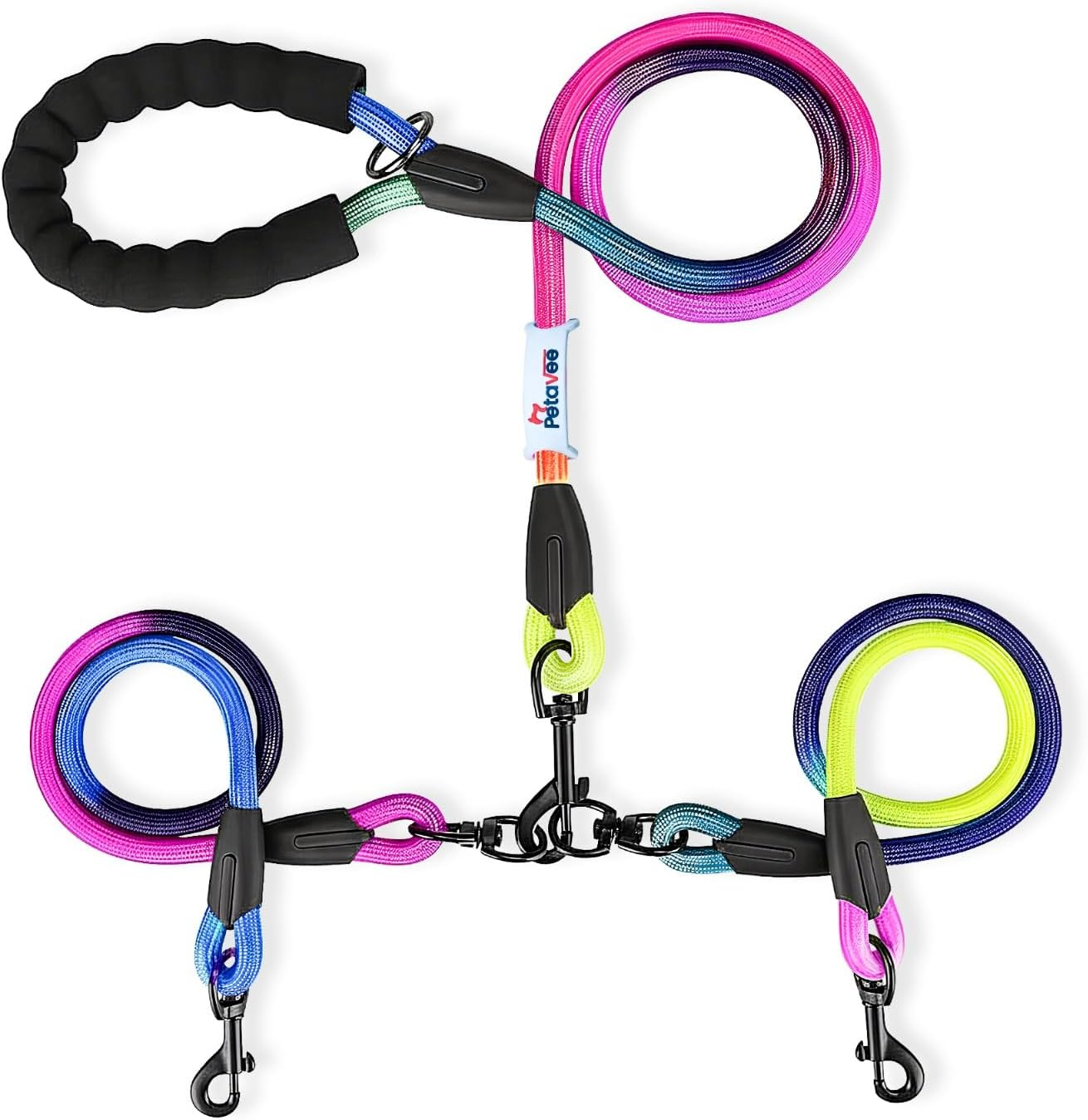 Double Dog Leash for Two Dogs,360 Swivel No Tangle Walking Leash, Dual Dog Leash for Large Medium Small Dogs