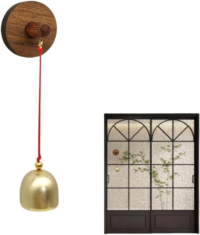 Vintage Wooden Shop Door Bell, Adhesive Metal Doorbell Chime for Entrance, Door Ornament (Pure Copper, 3.9Cm)