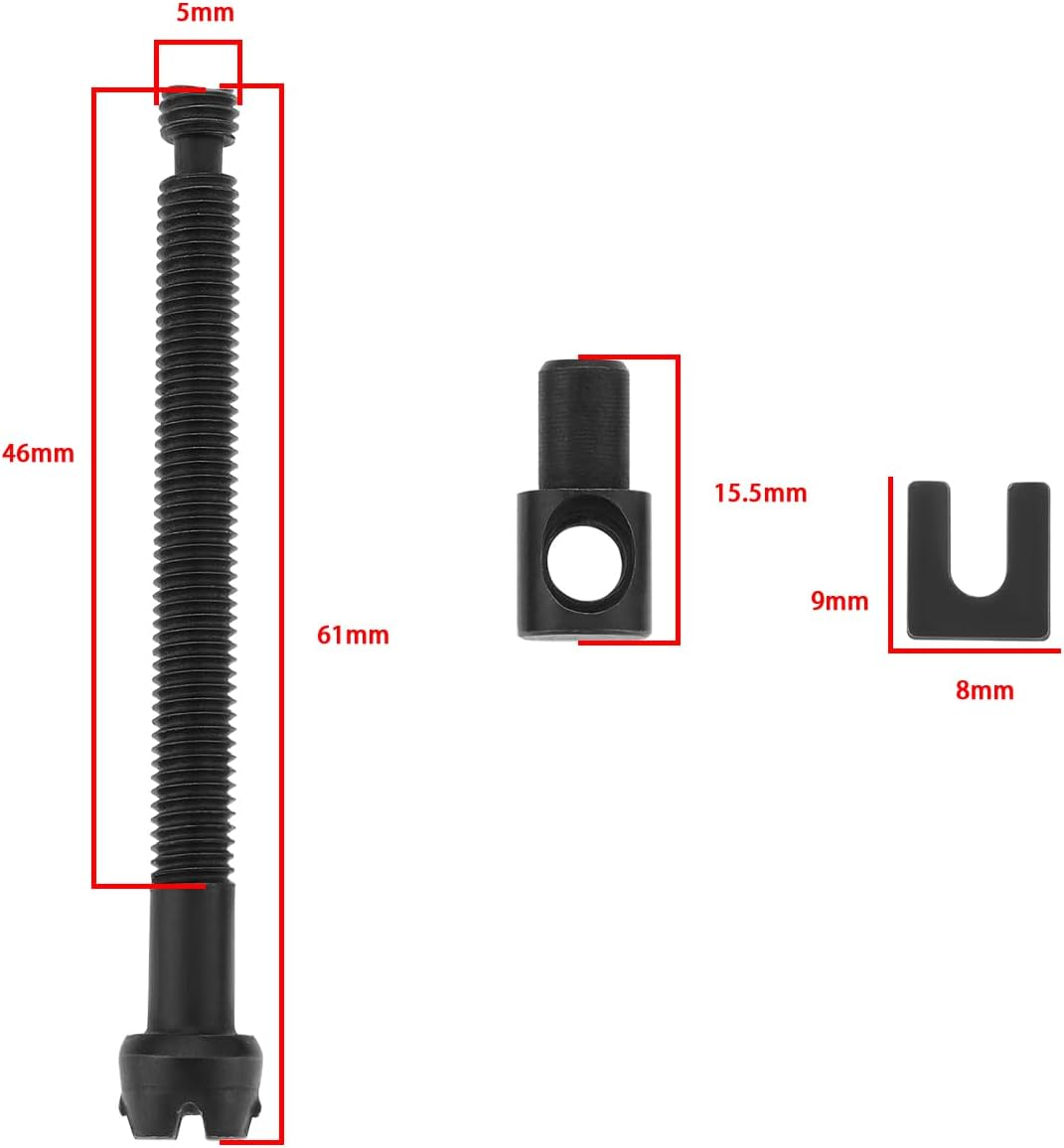 Briny River 2Sets Chainsaw Adjustment Screw Tensioner Screw Replacement Part Chain Adjuster Tensioner Screw Suitable for Chainsaw 4500 5200 5800 45CC 52CC 58CC