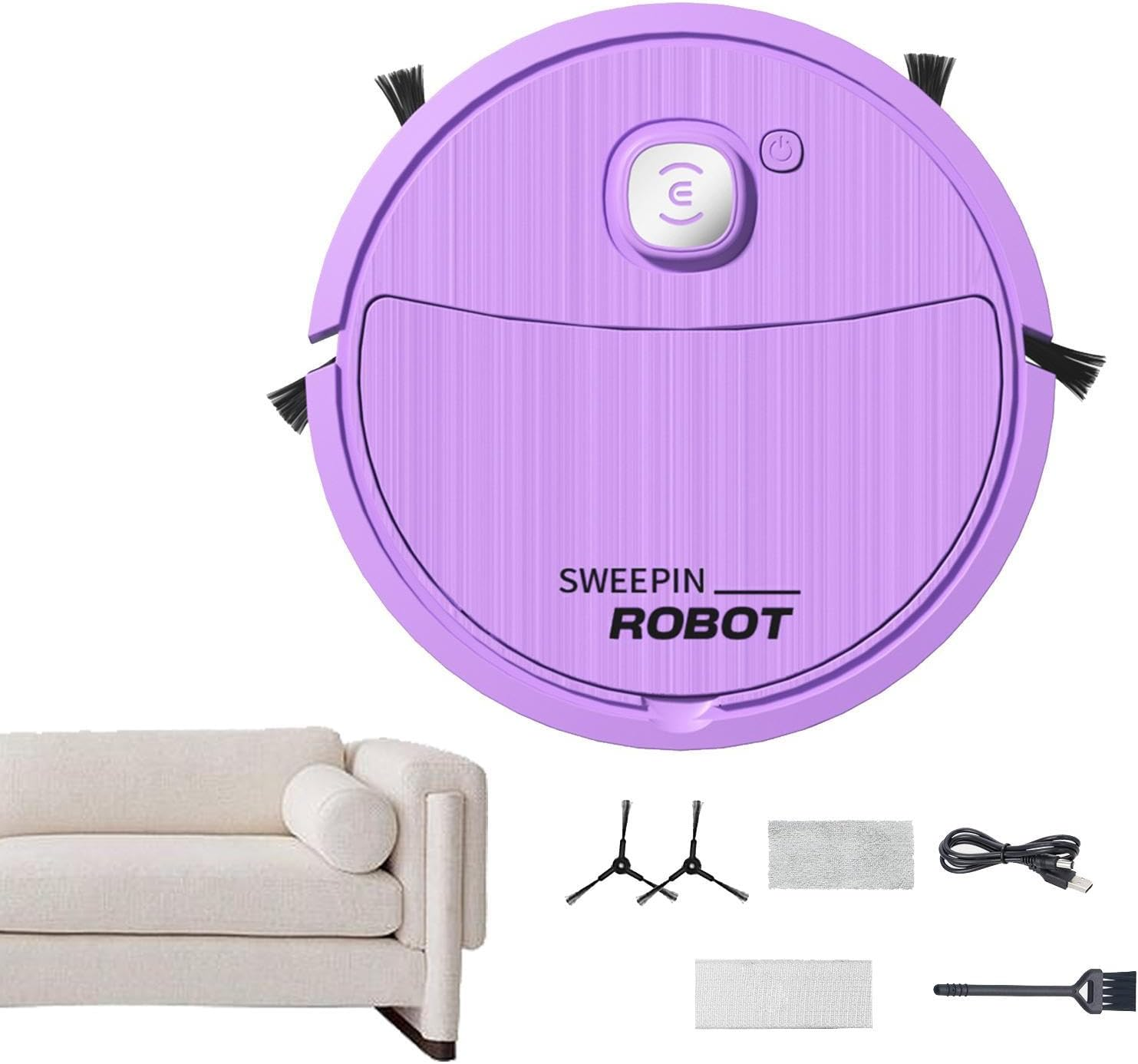 Cleaning Robot | Automatic Floor Cleaning Robot Vacuum with Low Noise | Tile Marble Hard Floor Cleaner for Bedroom, Dining Room, Living Room, Balcony, Kitchen Borato