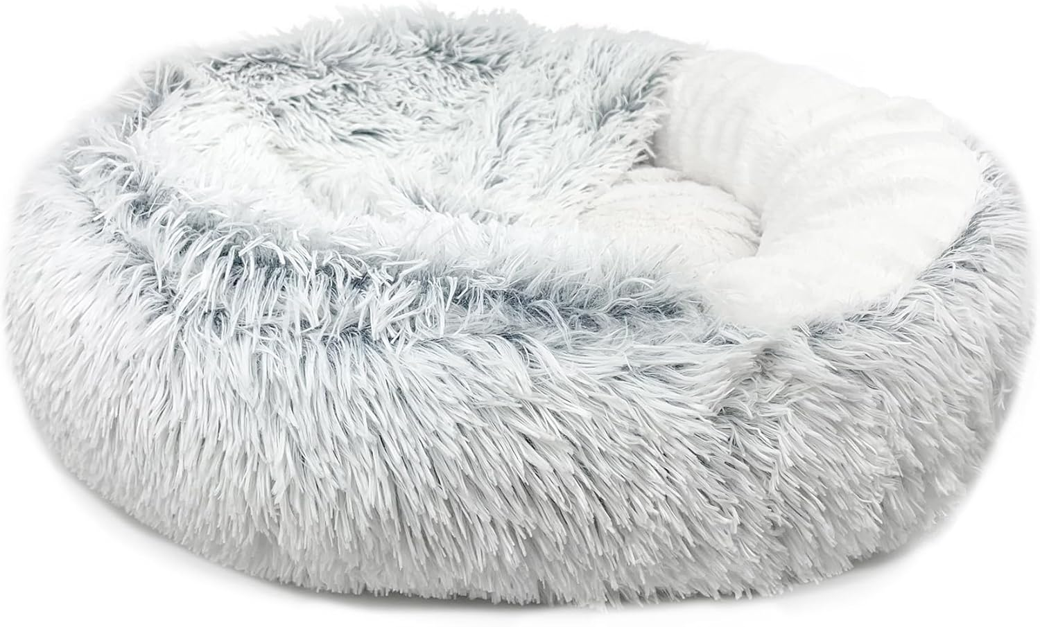 Barkley & Bella Dog Bed Bliss Calming Dream Pod, Grey - Machine Washable, Dog Bed, Soft & Durable Long Thread Fur
