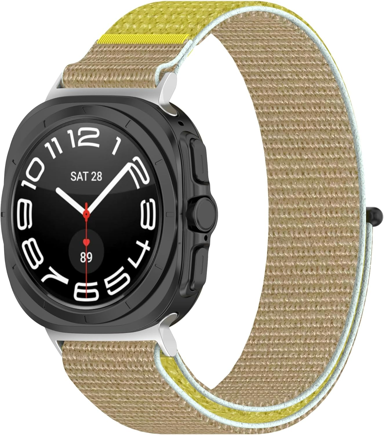 Vevexiao No Gap Nylon Strap Compatible with Samsung Galaxy Watch 7 Ultra Band, Woven Nylon Sport Replacement Bands for Galaxy Watch 7 Ultra 47Mm Women Men Wristband image number 3
