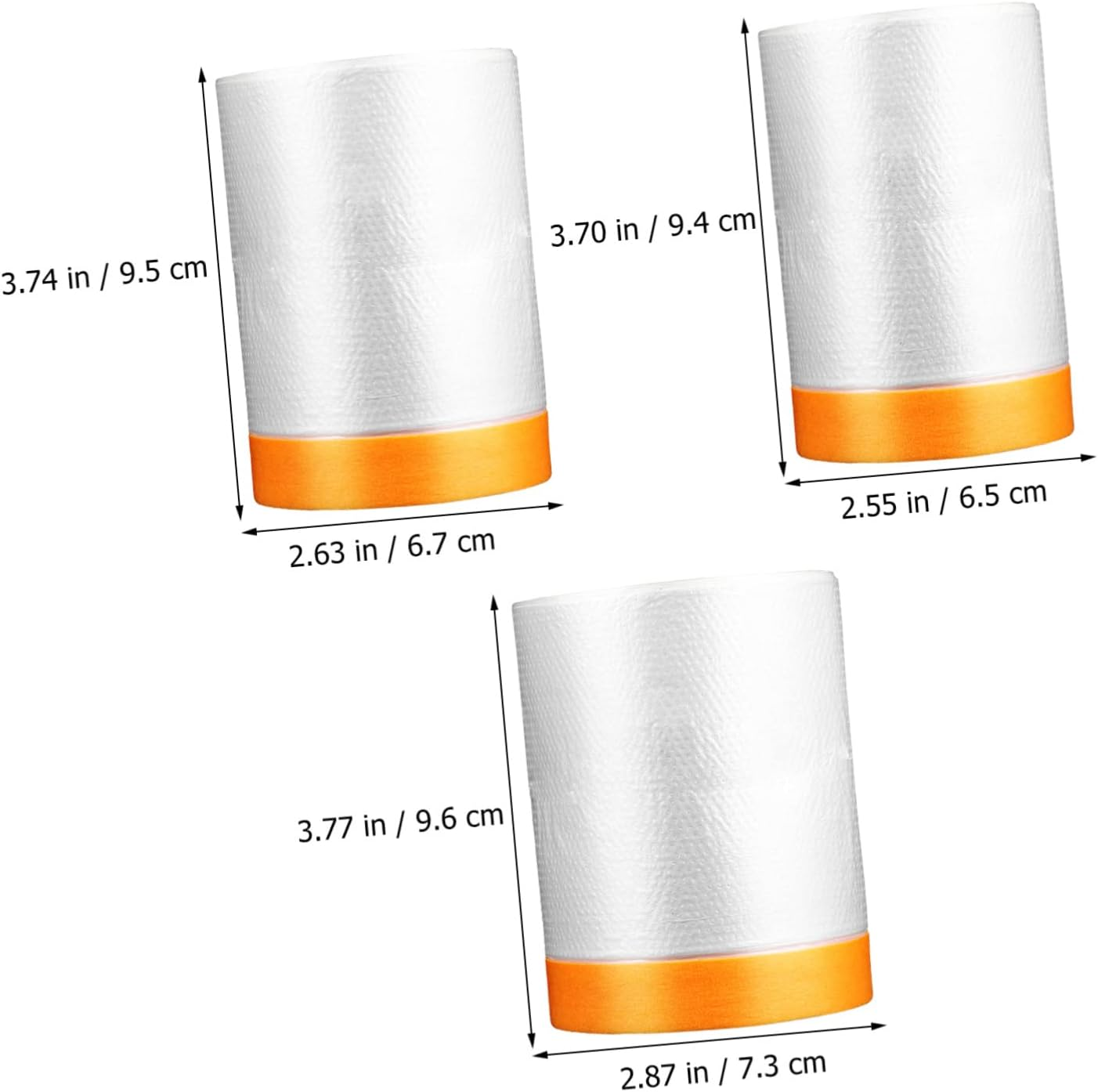 Masking Film Roll Set 6Pcs 30Cm X 30M 55Cm X 25M Adhesive Covering Tape for Floor Furniture Carpets Painting Protection image number 5