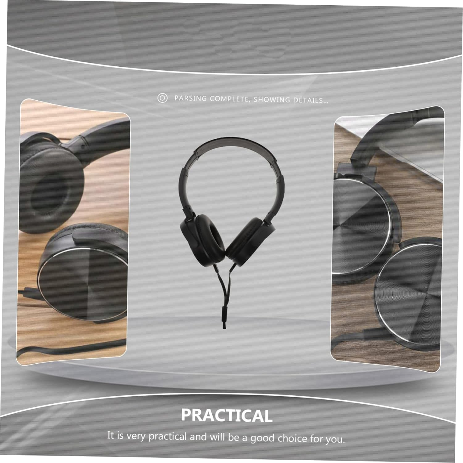 HOMOCONO Wired Gaming Headset with Microphone Stereo Headphone Noise Reduction for PC Computer Black On-Ear Headphones Suitable for Online Gaming and Communication image number 4