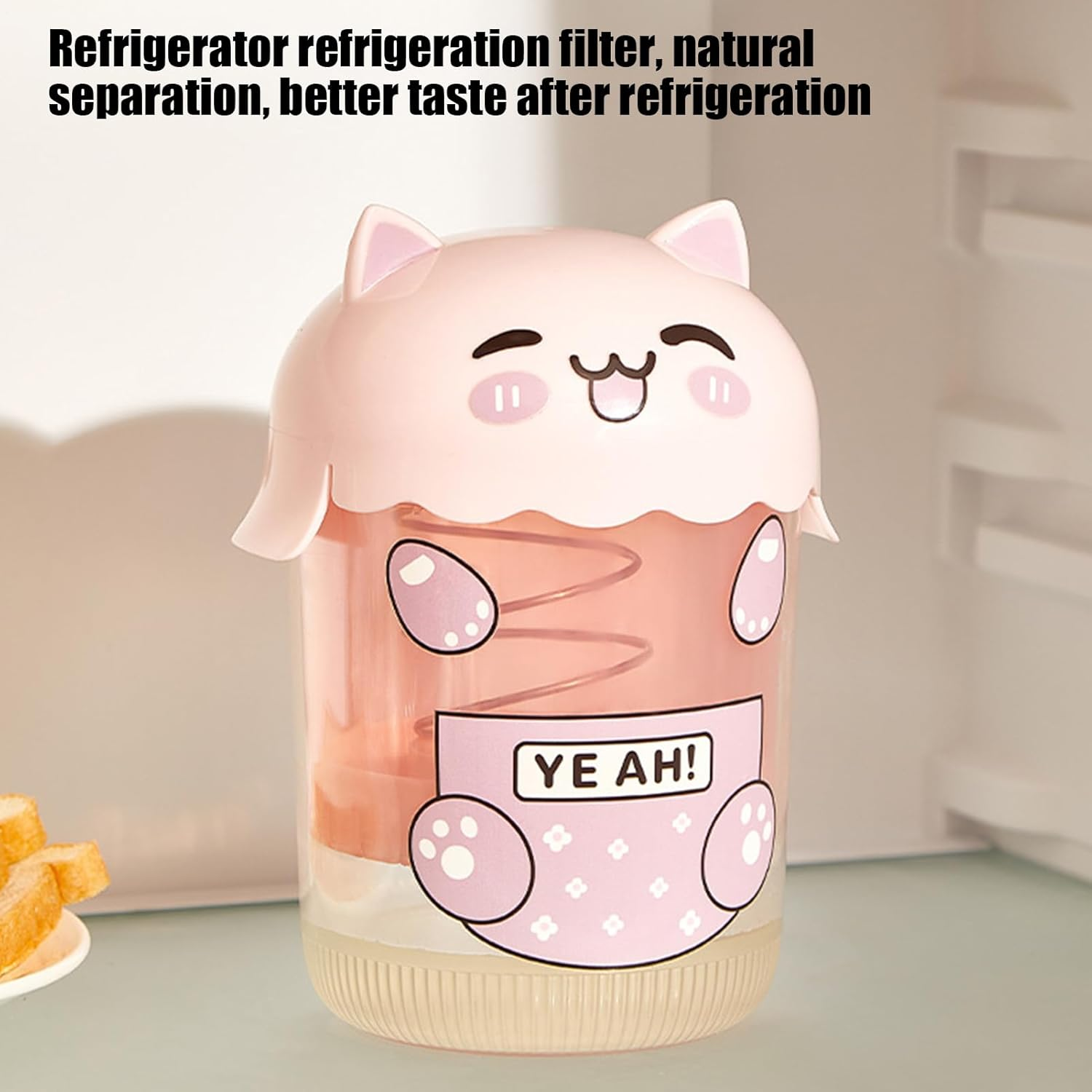 Yogurt Strainer with Lid,Reusable Yogurt Maker Strainer | Sifter Safe Food Sieve Kitchen Tools for Juicing Tea Coffee Cheese Making Milk Baking Kitchen image number 1