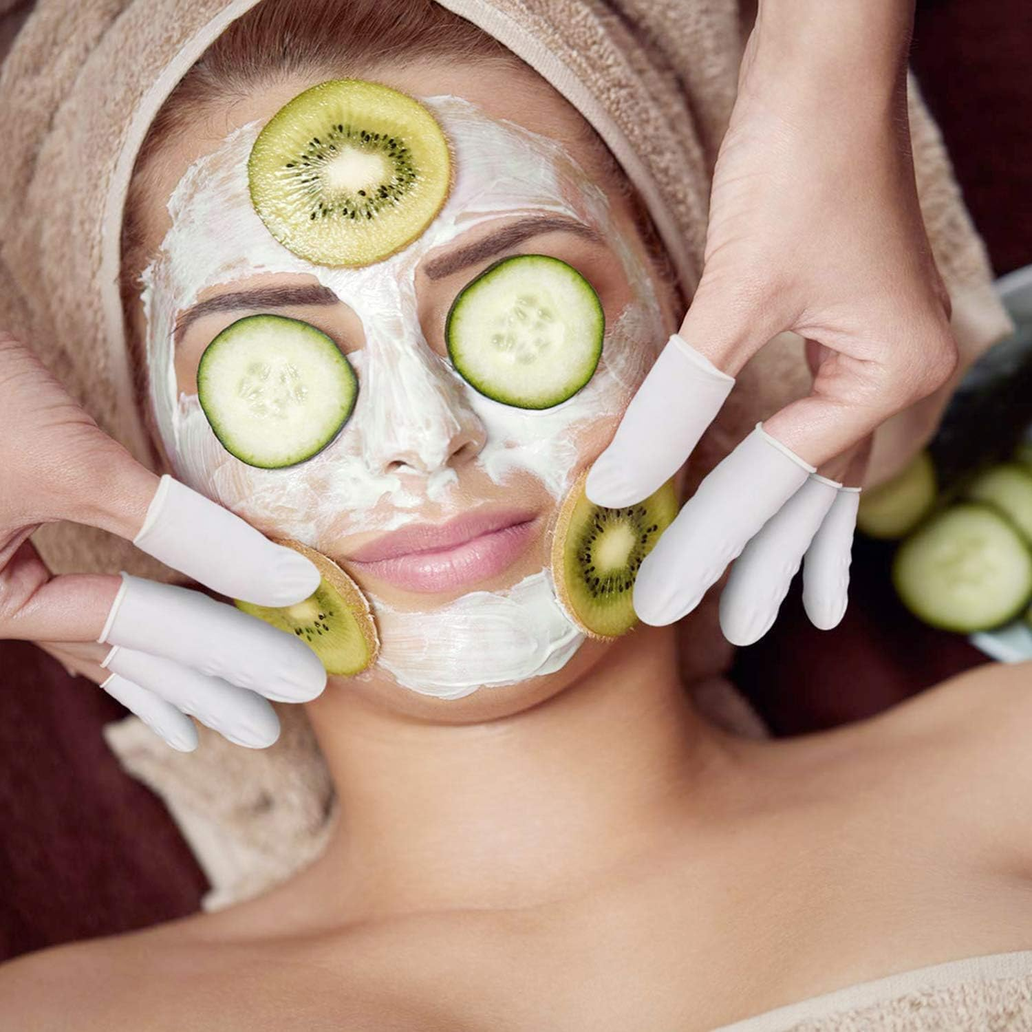 Latex Finger Cots Protectors,400Pcs anti Static Fingertip Protective Fingers Cots,Latex Finger Cots anti Static Fingertips,Rubber Fingertip Protective Fingers Cots,Latex Rubber Finger Caps Finger Cots image number 6