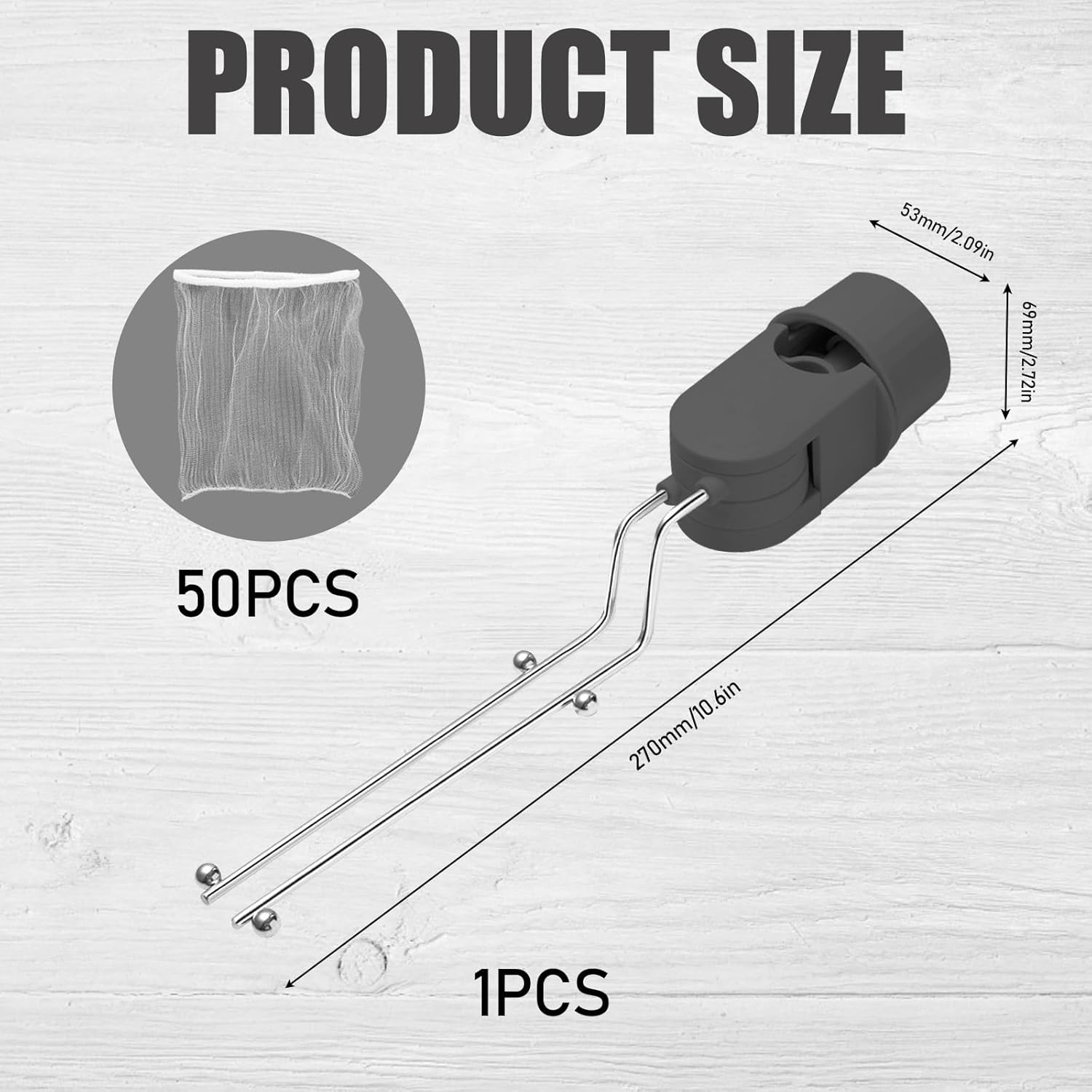 Yitexin Folding Kitchen Sink Drain Strainer Rack with 50 Filtering Net Bags, Stainless Steel Rotating over Faucet Sink Strainer Basket, Food Catcher Sink Strainer for Leftovers (Gray) image number 3