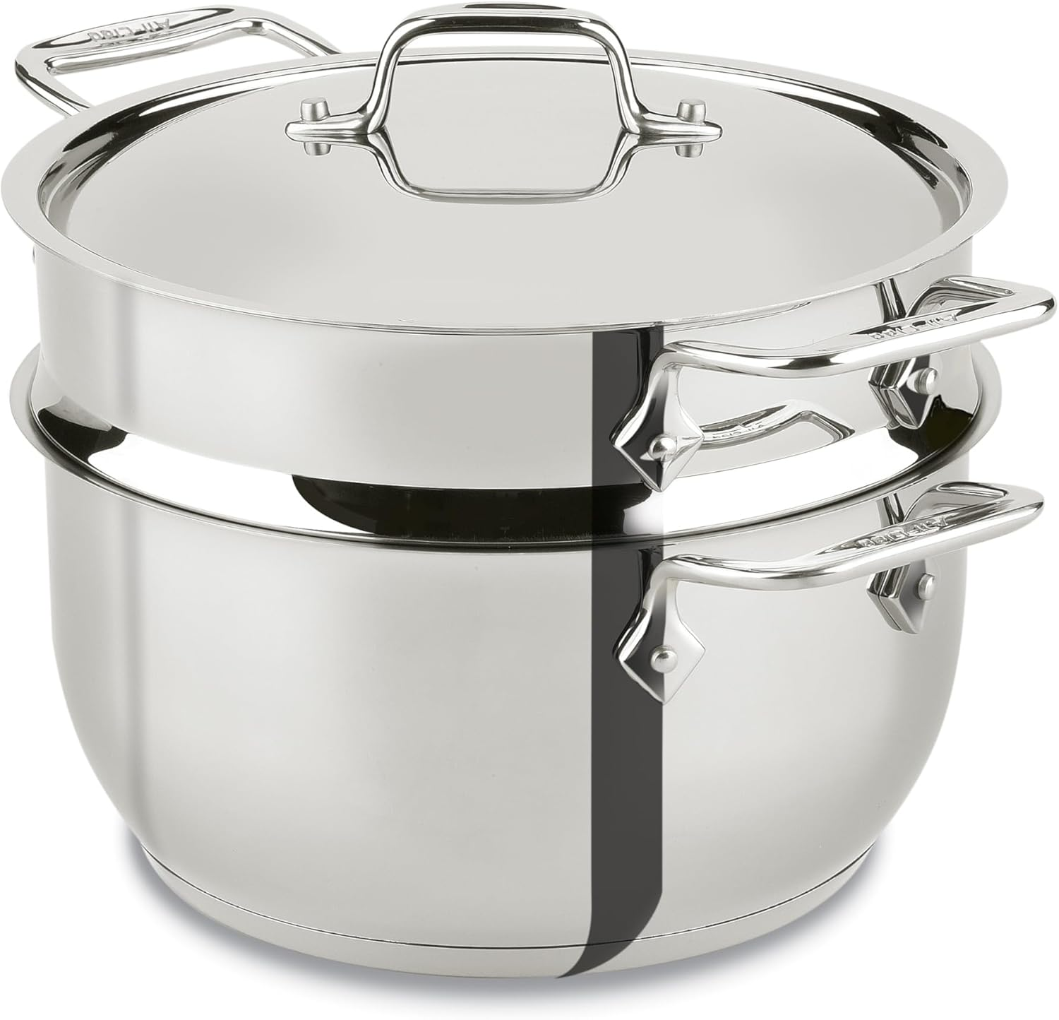 All-Clad E414S564 Stainless Steel Steamer Cookware, 5-Quart, Silver image number 3