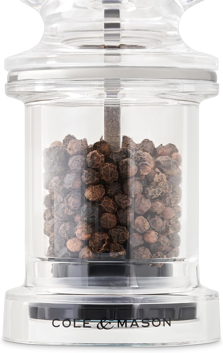 Cole & Mason Acrylic Pepper Mill - Adjustable Precision+ Carbon Steel Grinding Mechanism | Perfect for Home Cooks, Chefs, and Restaurants | 118Mm Compact and Durable | Lifetime Mechanism Guarantee image number 1