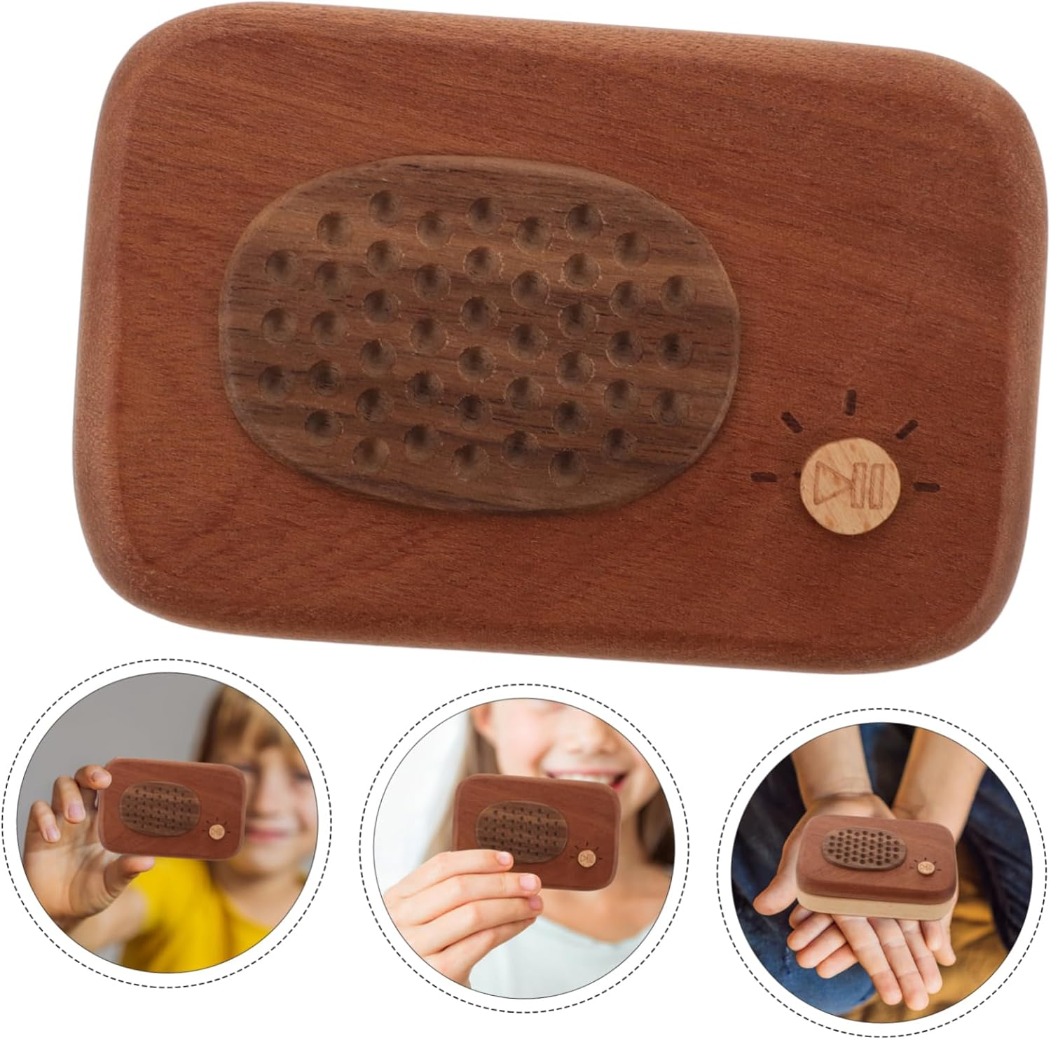 Tooth Box Deciduous Storage Teeth Boys Newborn Boxes Memory Preservation Personalize UV Oral Keepsake Organizer Tooth Holder Tooth Container Wooden Light Brown image number 2