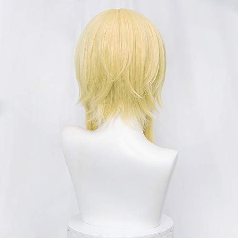 LABEAUT&Eacute; Anime Yellow Wig for Lumine Cosplay Wig Blonde Straight Hair with Bangs + Cap (Traveler-Lumine) - Blonde - Barbara image number 7