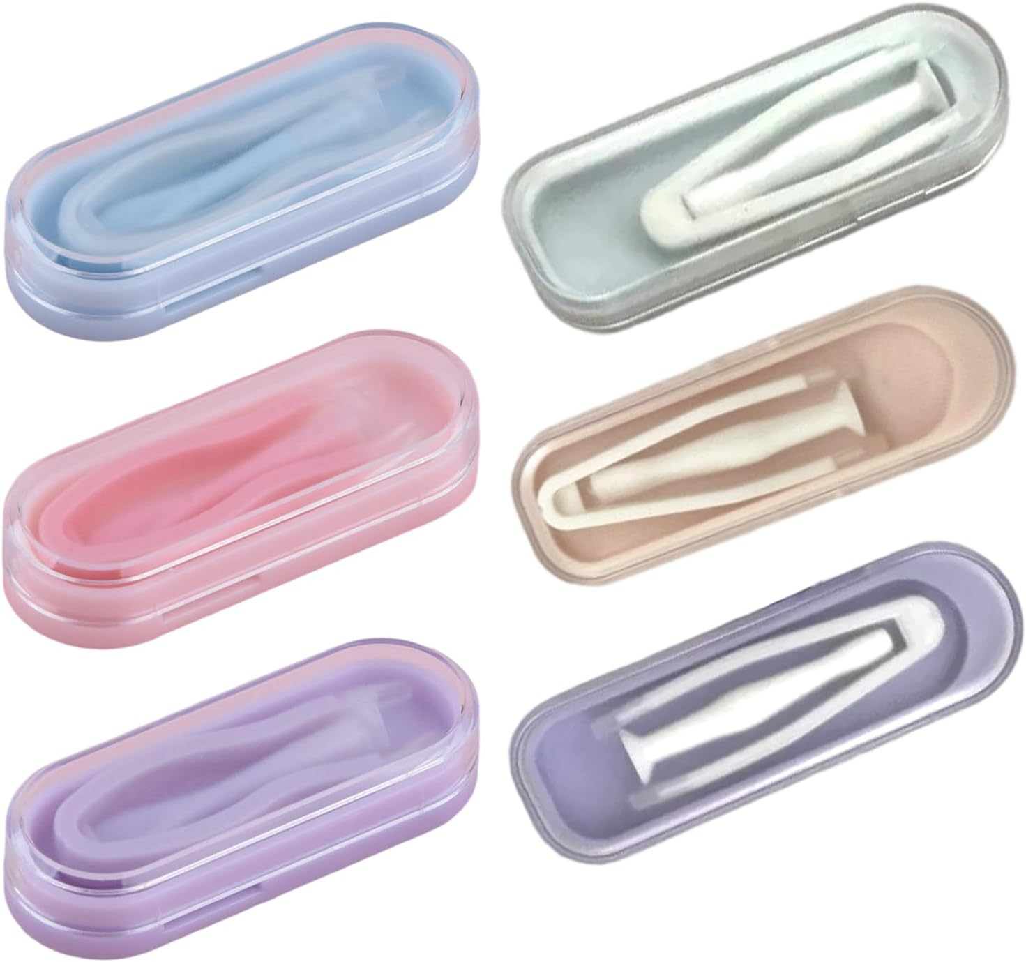 JEYORZY Pack of 6 Contact Lens Tweezers, Contact Lens Tweezers, Plastic Contact Lens Remover, Contact Lens Removal, Contact Lens Insertion Aid, Contact Lens Remover, for Travel Household image number 3