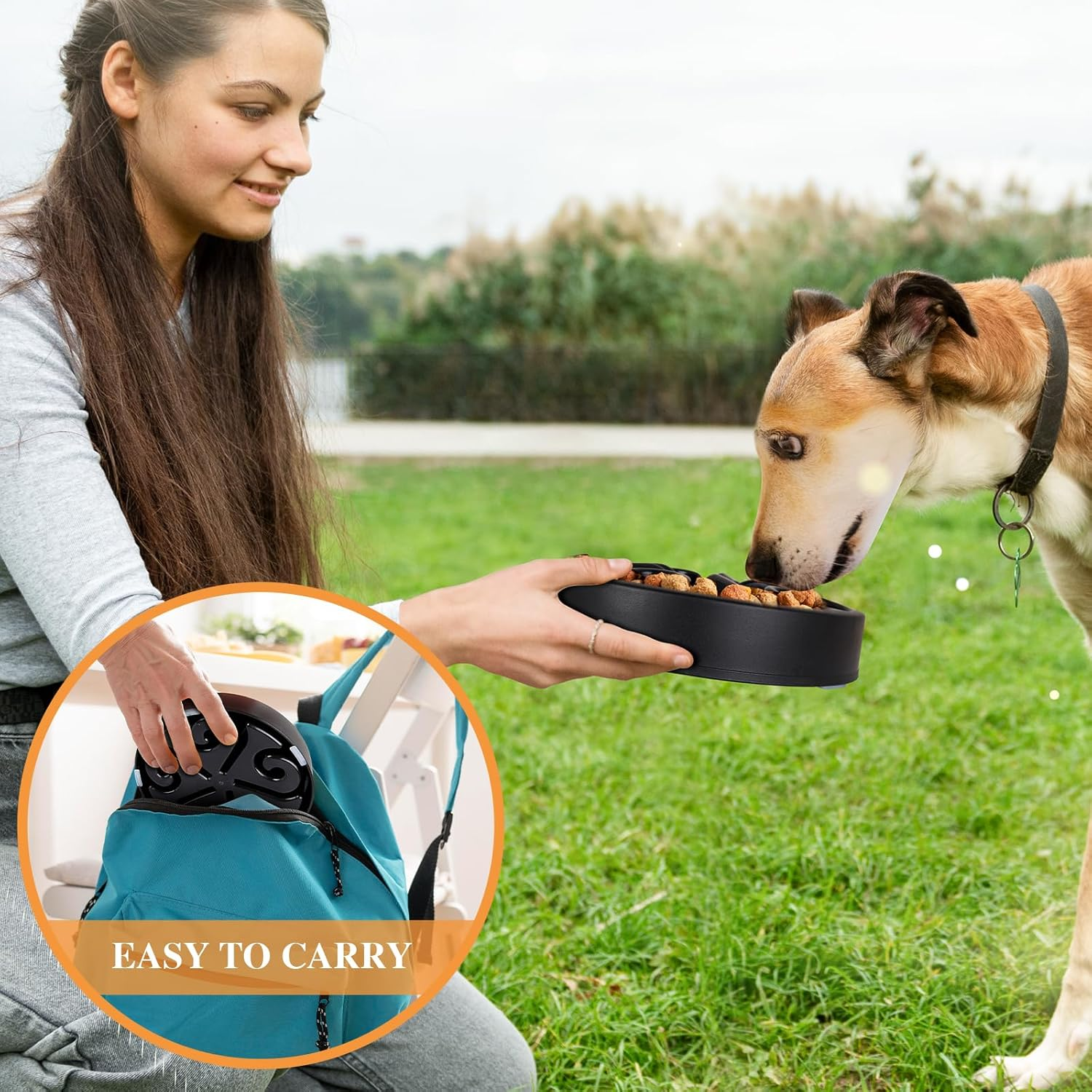 Wangstar Slow Pet Bowl Slow Feeder for Dog Cats, Bloat Stop Puzzle Bowl Fun Maze Feeder Slow Feeding Anti-Skid Design(Grey,8''X1.9'')