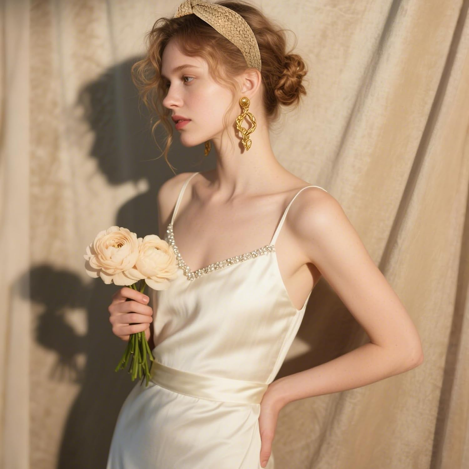 Srotmirw Women'S Summer Headband, Pack of 3, Braided Headband in Brown Series or Black Stripes for Women and Girls image number 5