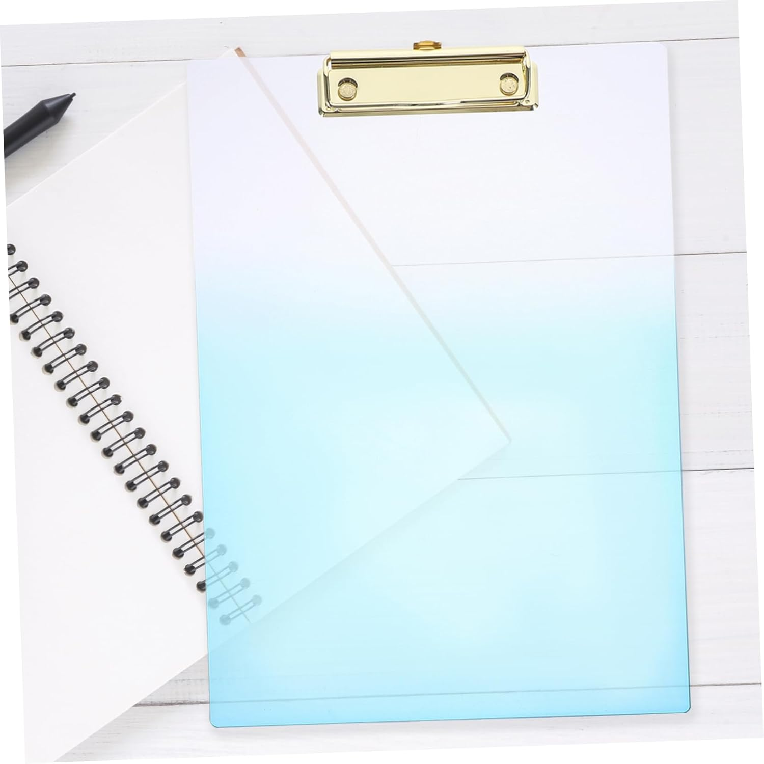WHAMVOX Gradient Writing Board Clip Lightweight Document Storage Clipboard for Office School and Home Use for Students and Professionals image number 1