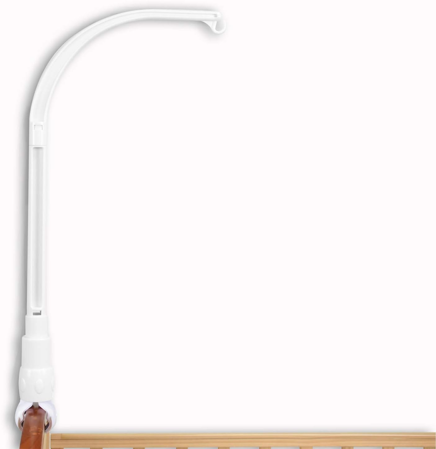 HLEEDUO DIY 23 Inch Baby Crib Mobile Bed Bell Holder Arm Bracket, the Claw Part Can Be Adjusted Width image number 3