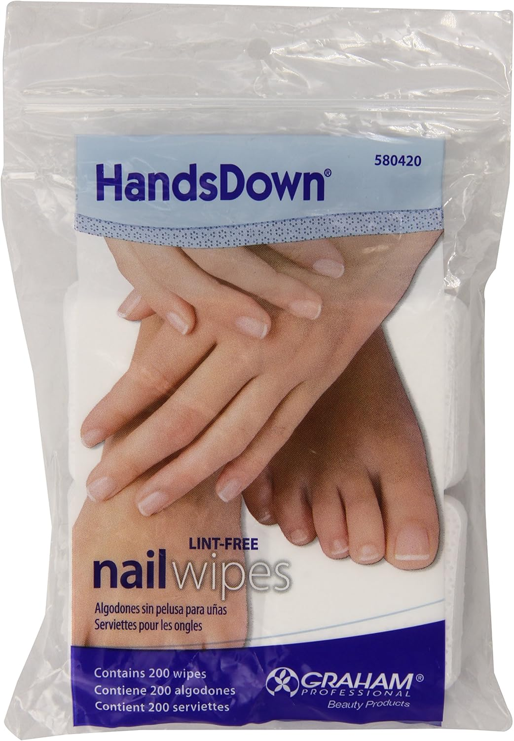 Graham Hands down Nail Wipes, 200 Count image number 1