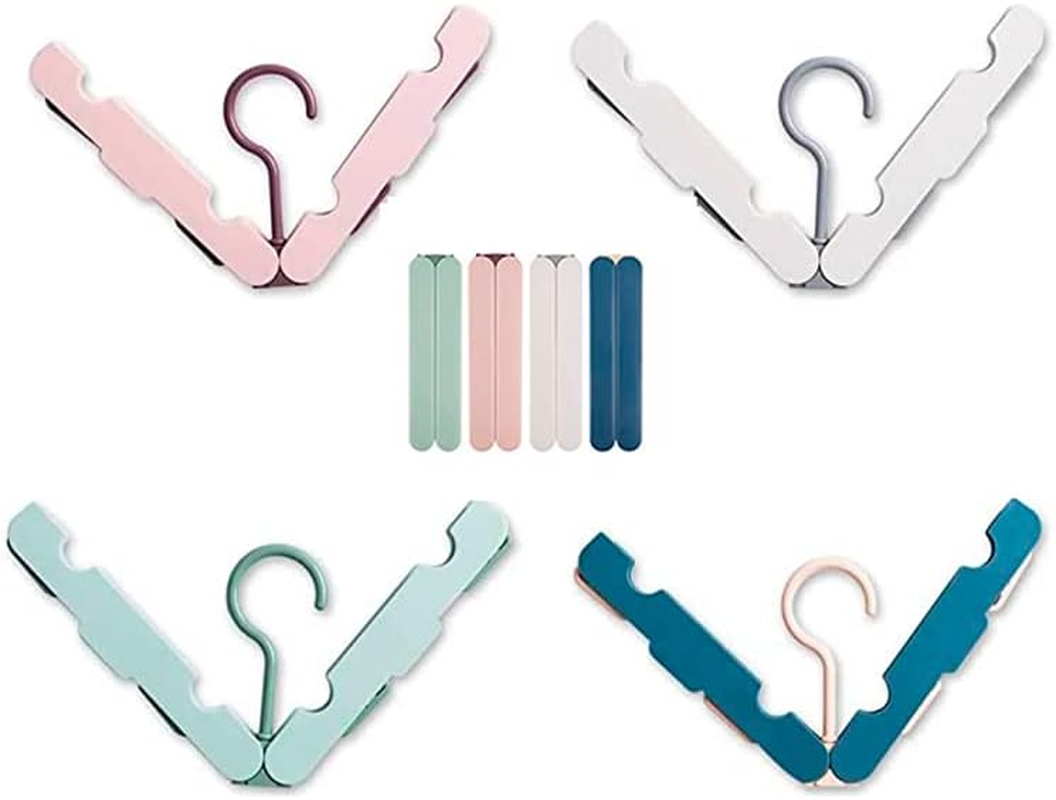 Folding Hanger, Portable Folding Hanger, Space Saving, Easy to Carry, Folding Hanger for Travel and Children'S Clothes (6PCS) image number 1