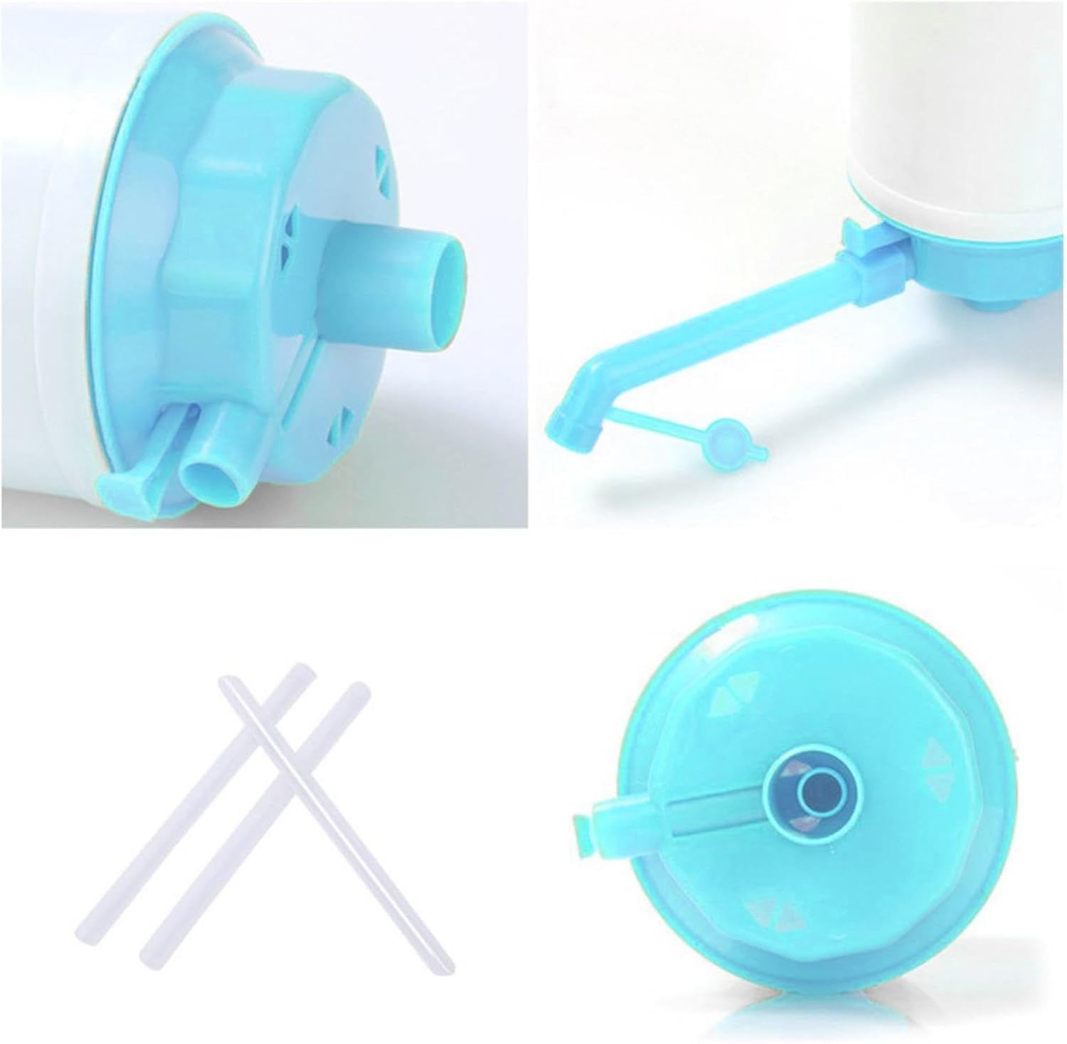 4 Set Waters Jug Pump - Manual Hand Pressure Drinking Fountain - Water Dispenser Pump Fits Most 2-6 Gallon Water Coolers - Water Bottle Pump Dispenser | for Home, School, Travel, Camping image number 6